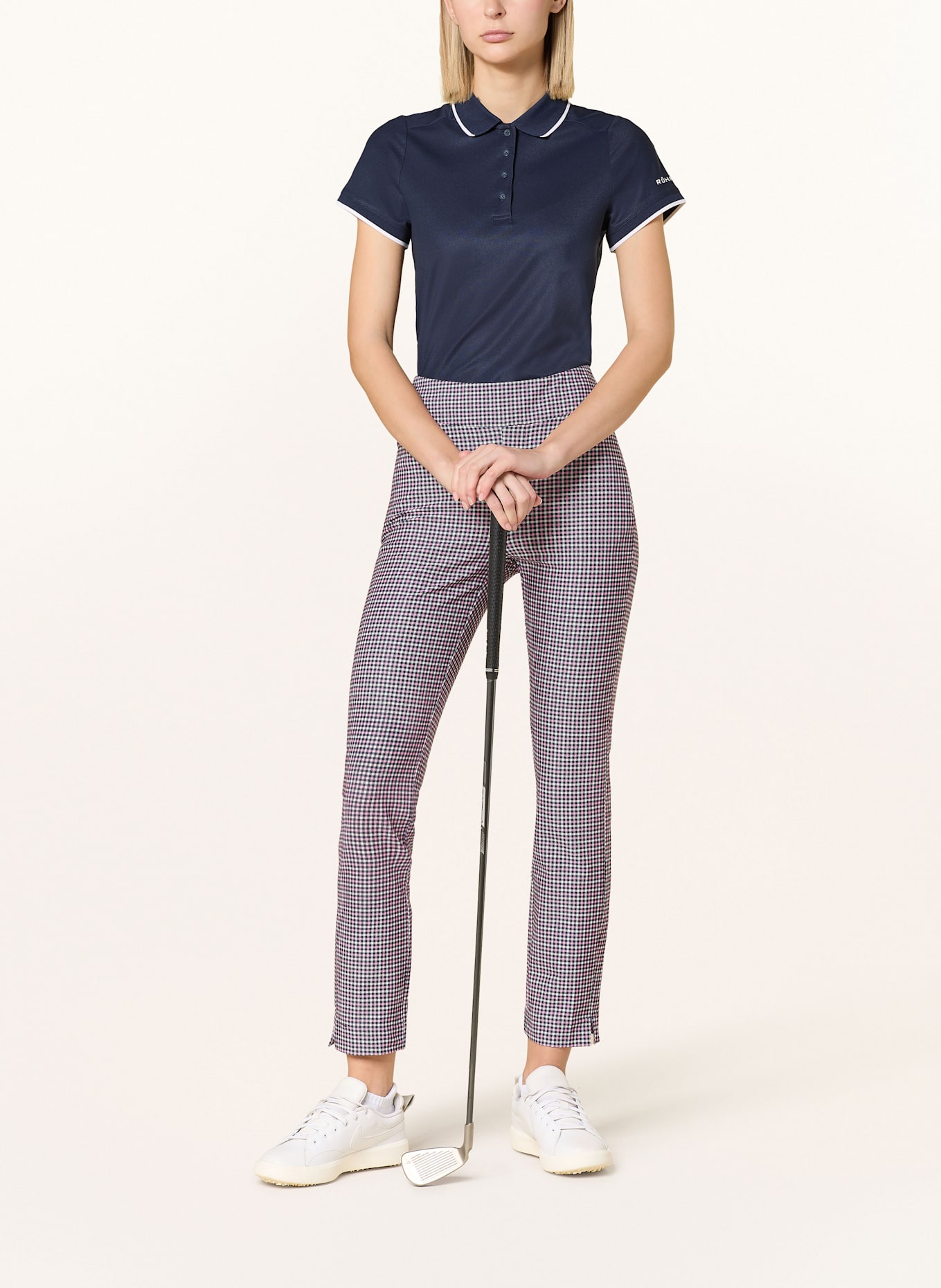RÖHNISCH Golfhose GRACE: PINK/ SCHWARZ/ WEISS