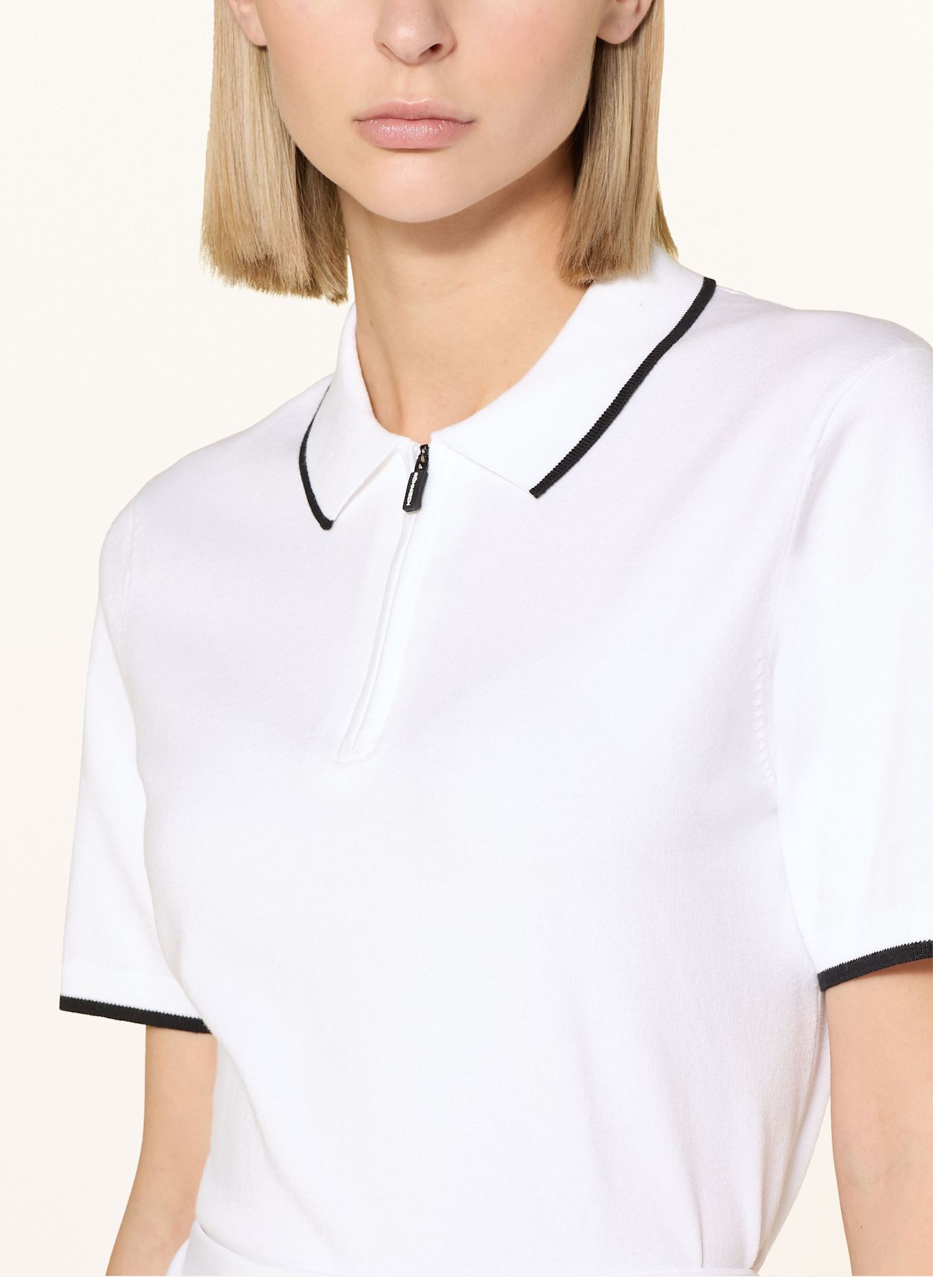RÖHNISCH Strick-Poloshirt: WEISS