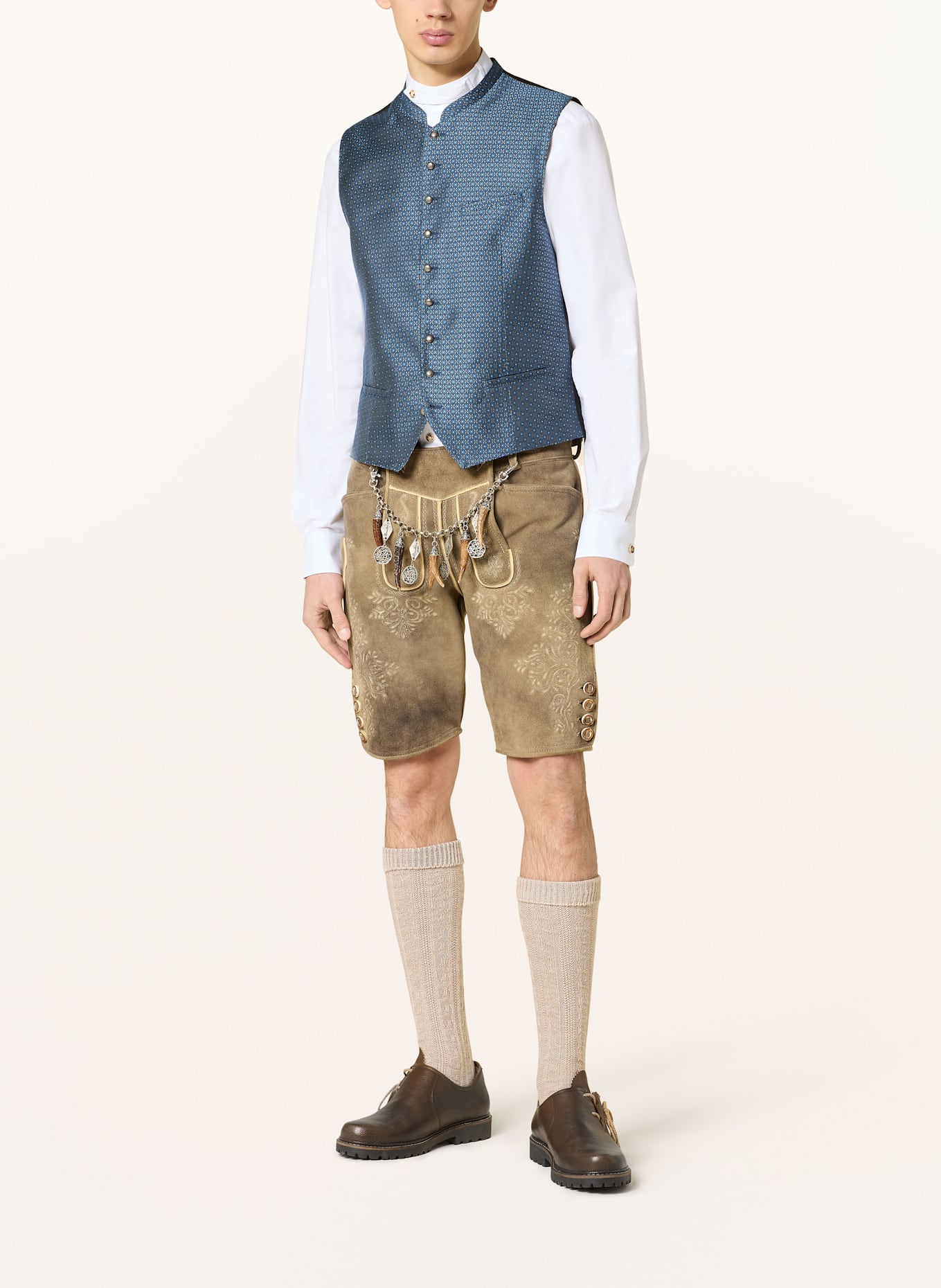 Hammerschmid Trachtenweste EMILIO: DUNKELBLAU/ TAUPE/ HELLBLAU