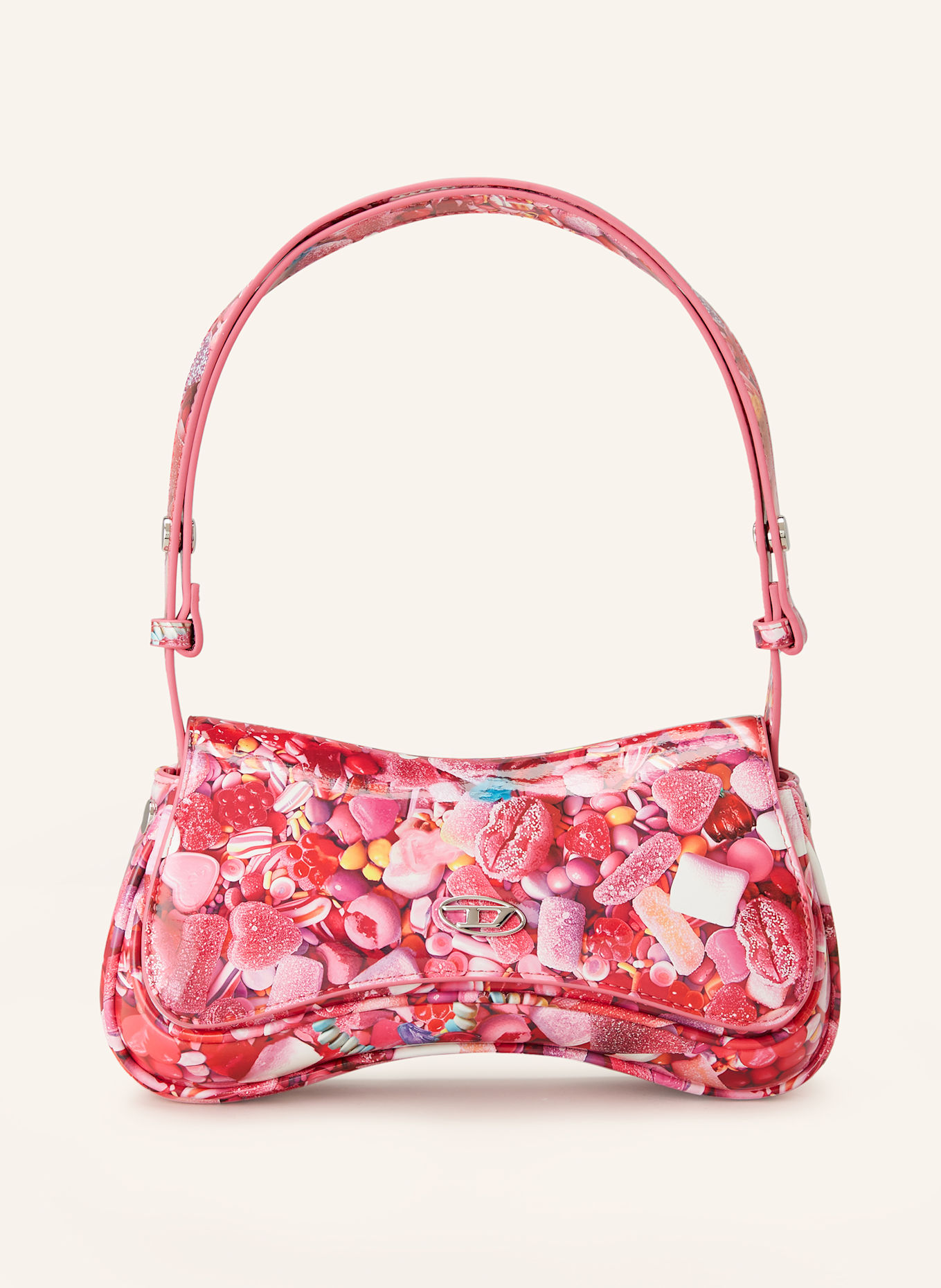 DIESEL Torba na ramię PLAY PLAY: MOCNORÓŻOWY / FUKSJA / ŻÓŁTY