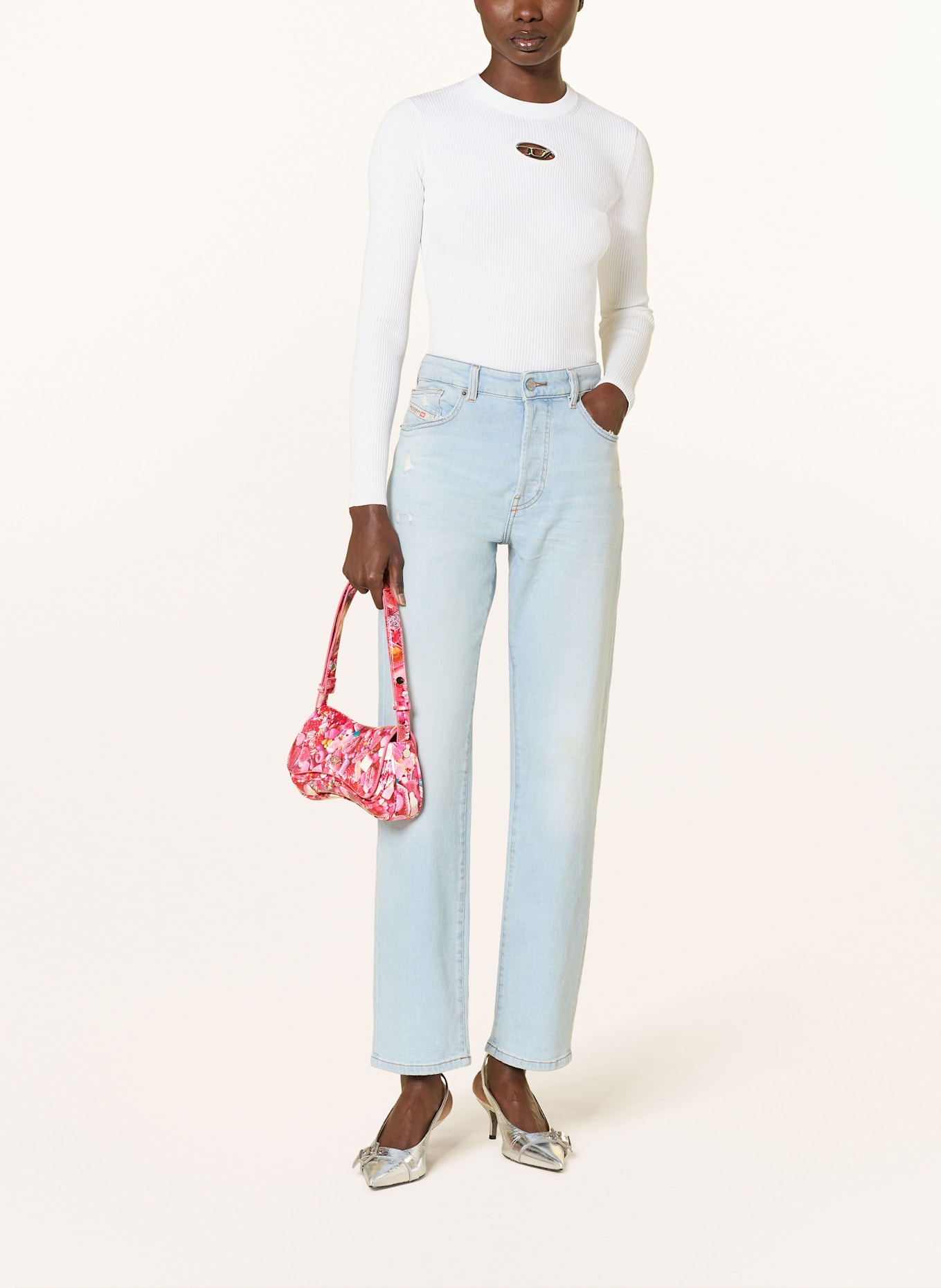 DIESEL Torba na ramię PLAY PLAY: MOCNORÓŻOWY / FUKSJA / ŻÓŁTY