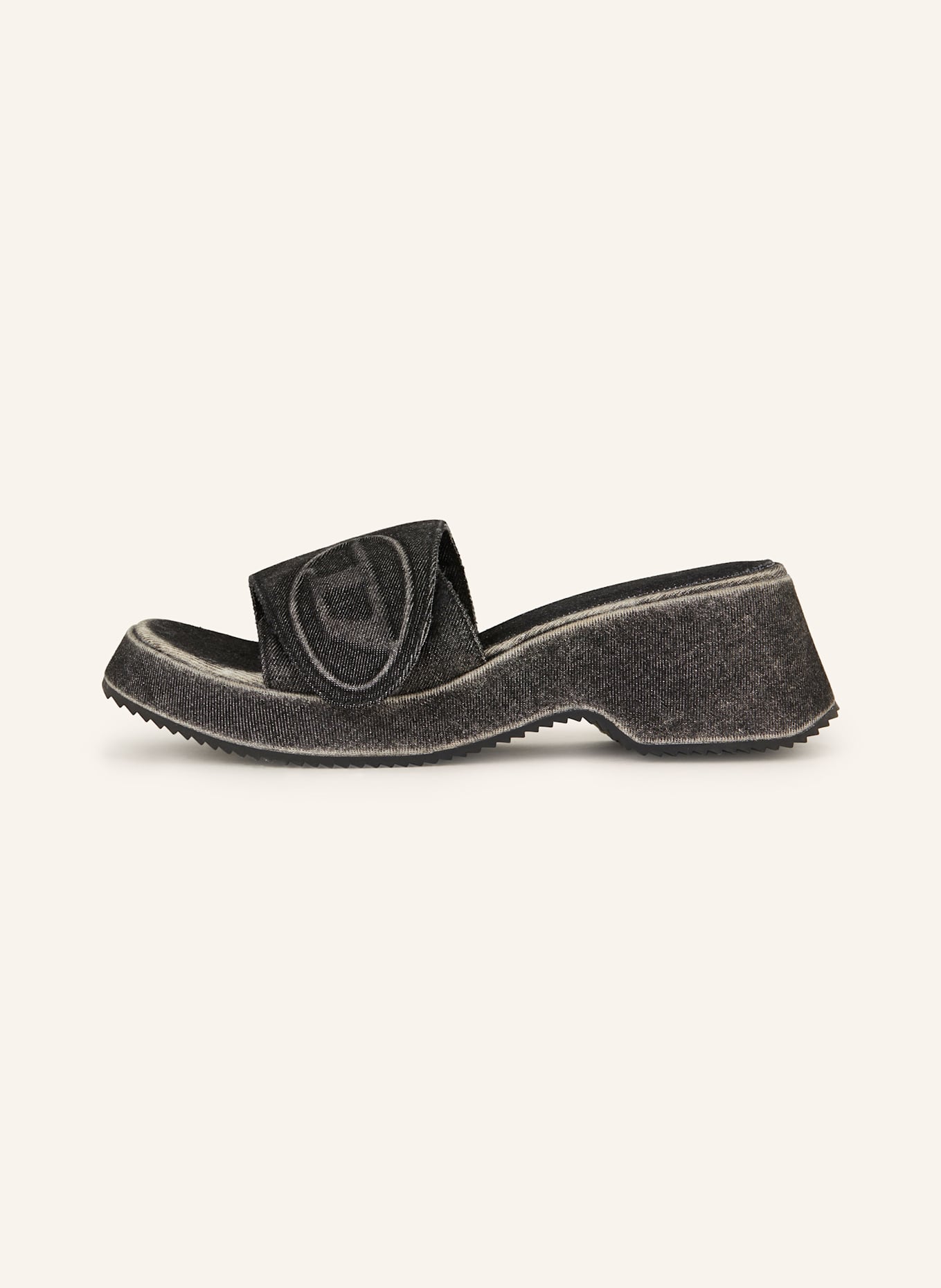 DIESEL Slides SA-OVAL: BLACK