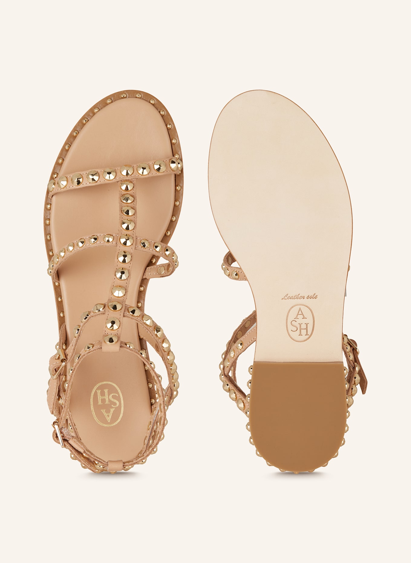 ash Sandalen PRECIOUS mit Nieten: BEIGE