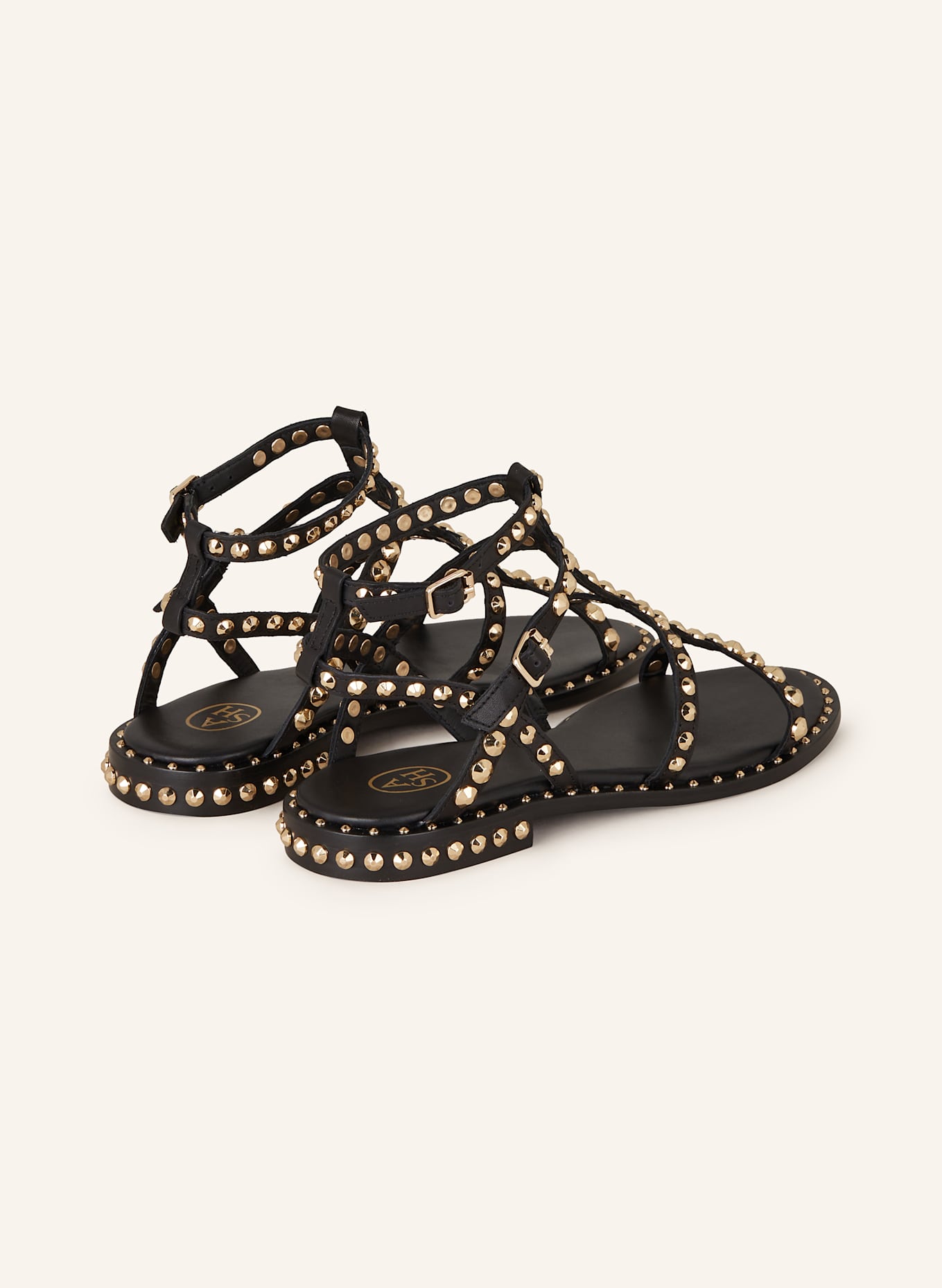 ash Sandalen PRECIOUS mit Nieten: SCHWARZ