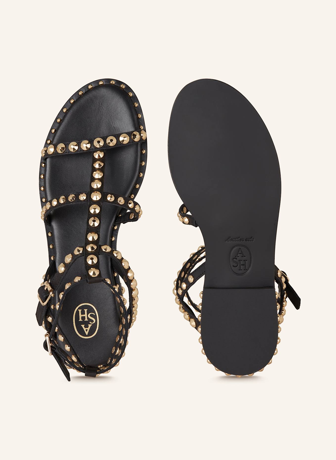 ash Sandalen PRECIOUS mit Nieten: SCHWARZ