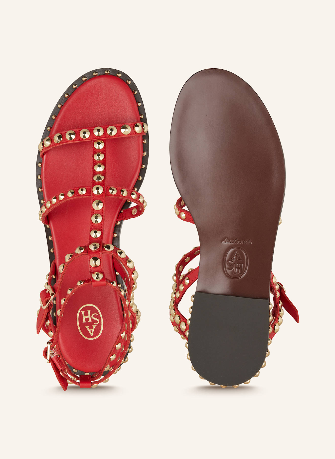 ash Sandały PRECIOUS z ćwiekami: CZERWONY