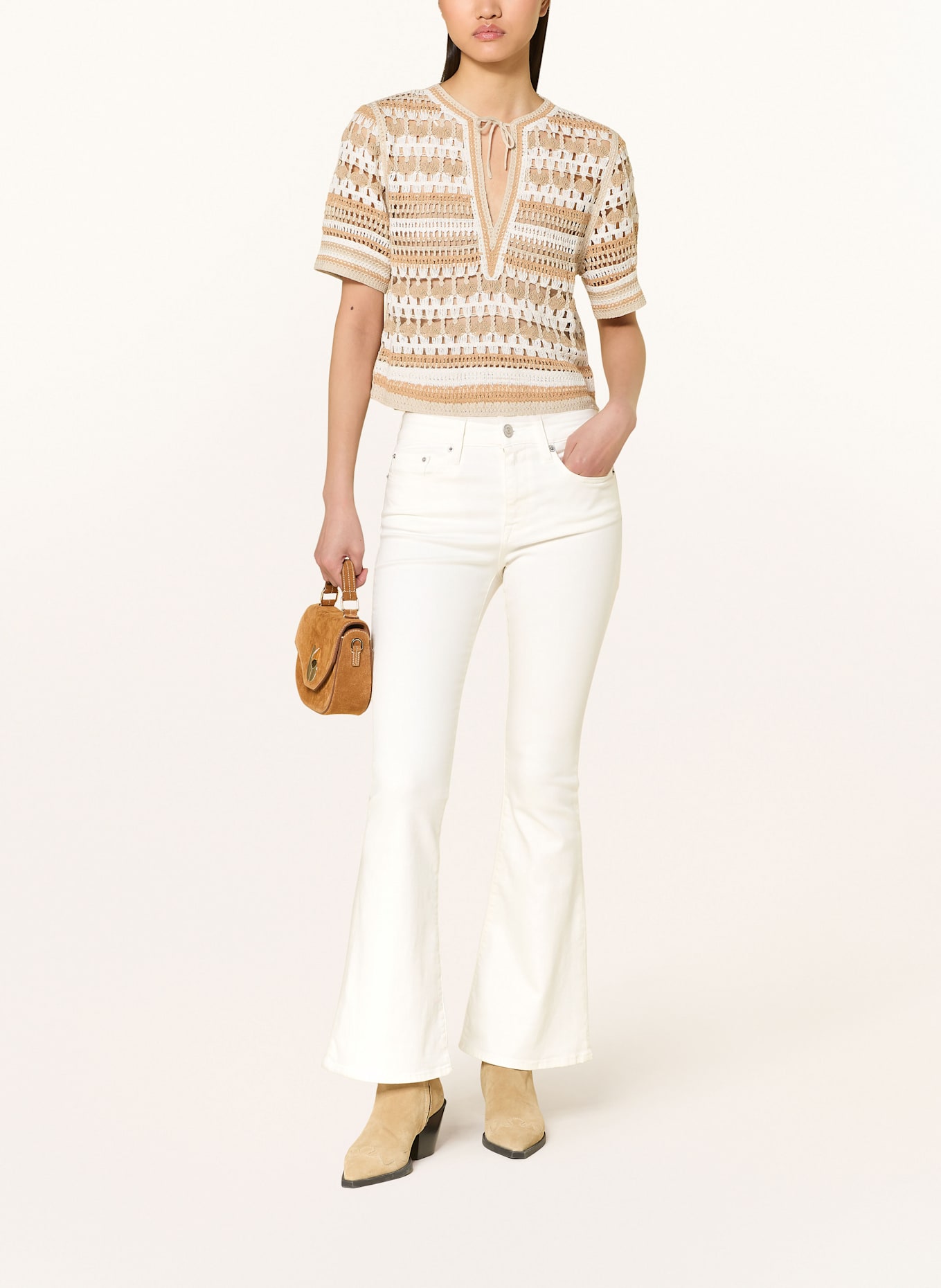 REPLAY Flared Jeans JOELLA: WEISS