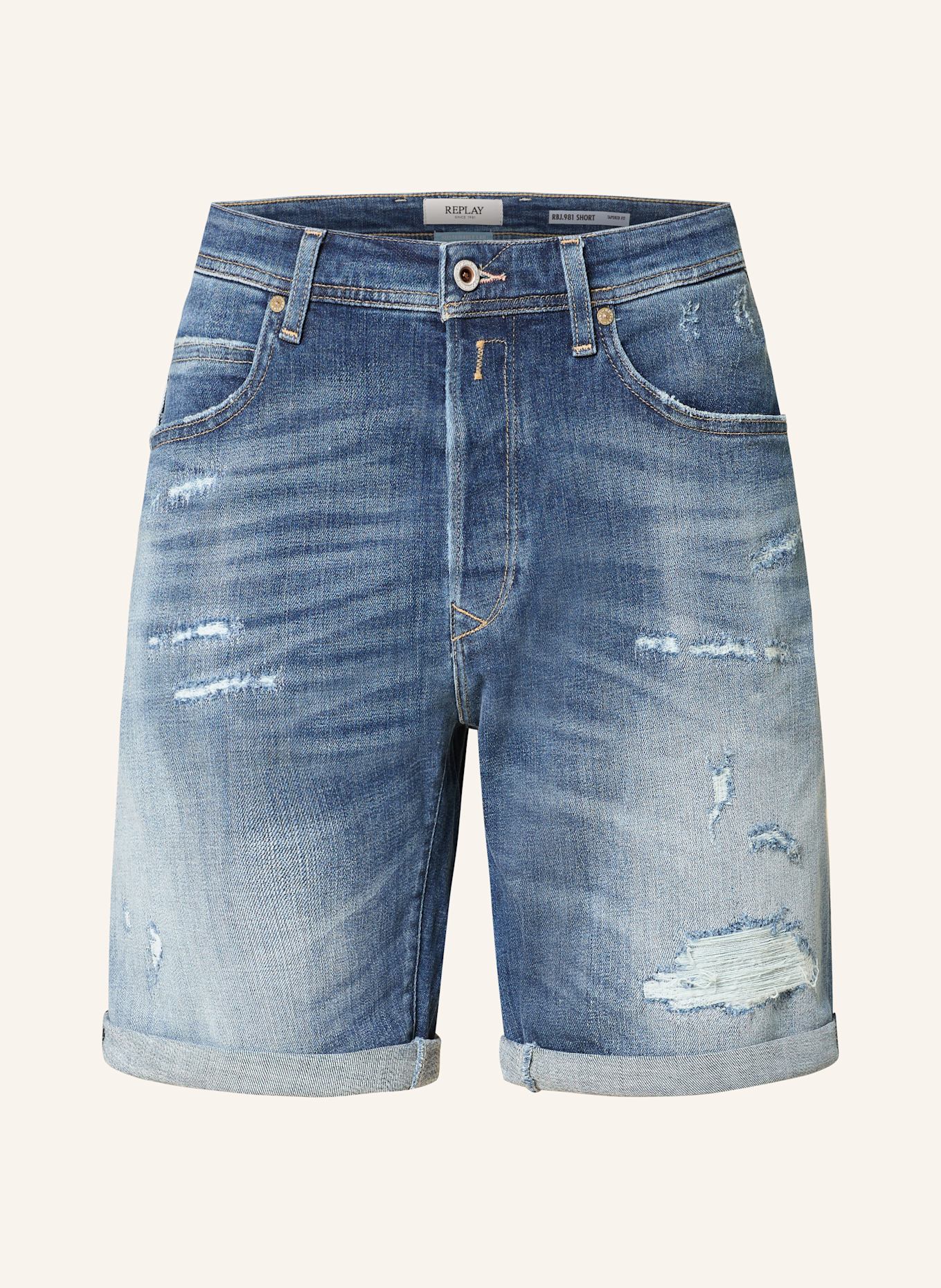 REPLAY Jeansshorts Tapered Fit: 009 MEDIUM BLUE