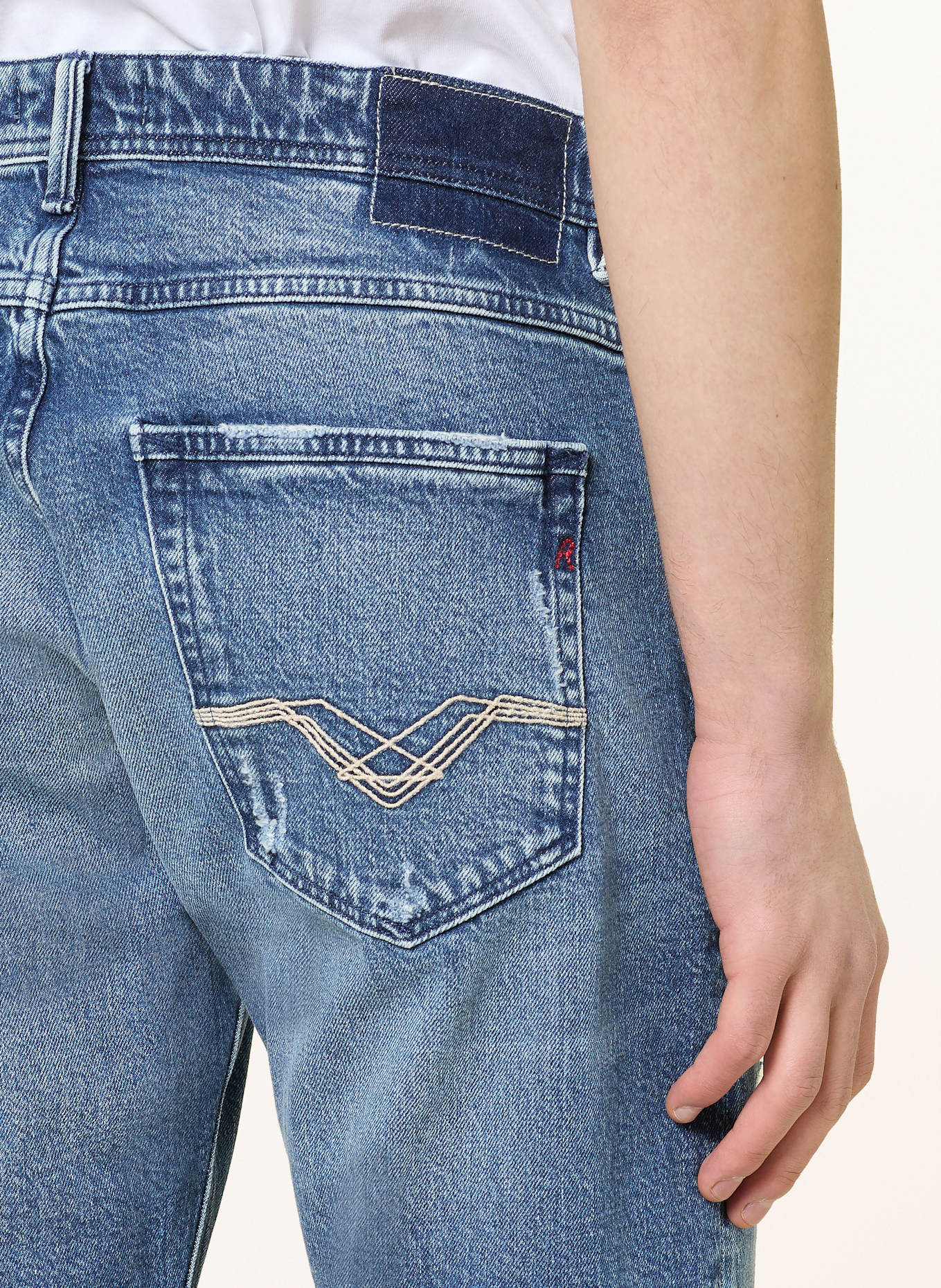 REPLAY Destroyed jeans WILLBI regular slim fit: 009 MEDIUM BLUE