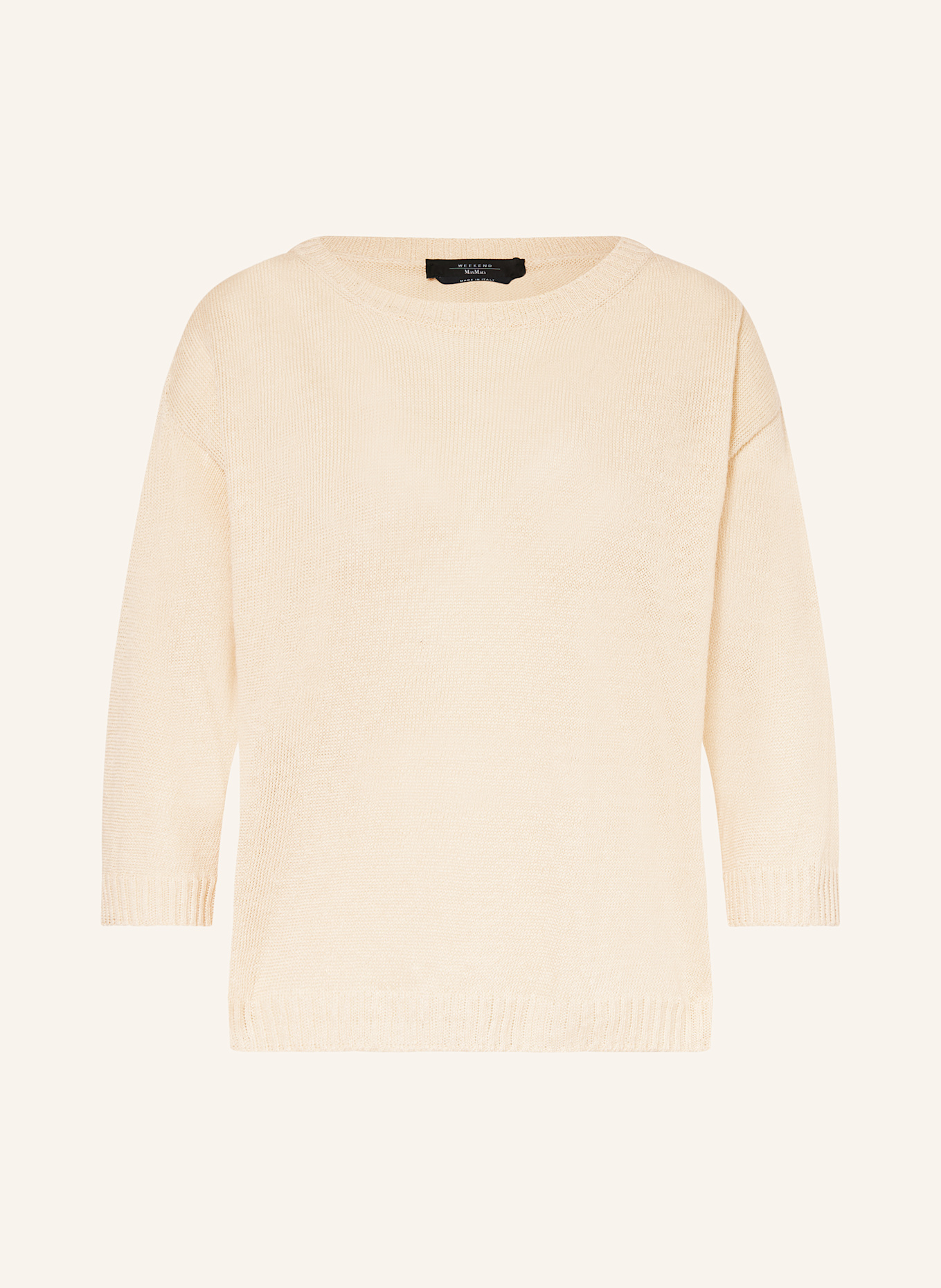 Tシャツ・カットソー MAX MARA Sand Wool Blend Plata Sweater Organic cotton sweatshirt, ivory | Weekend Max Mara