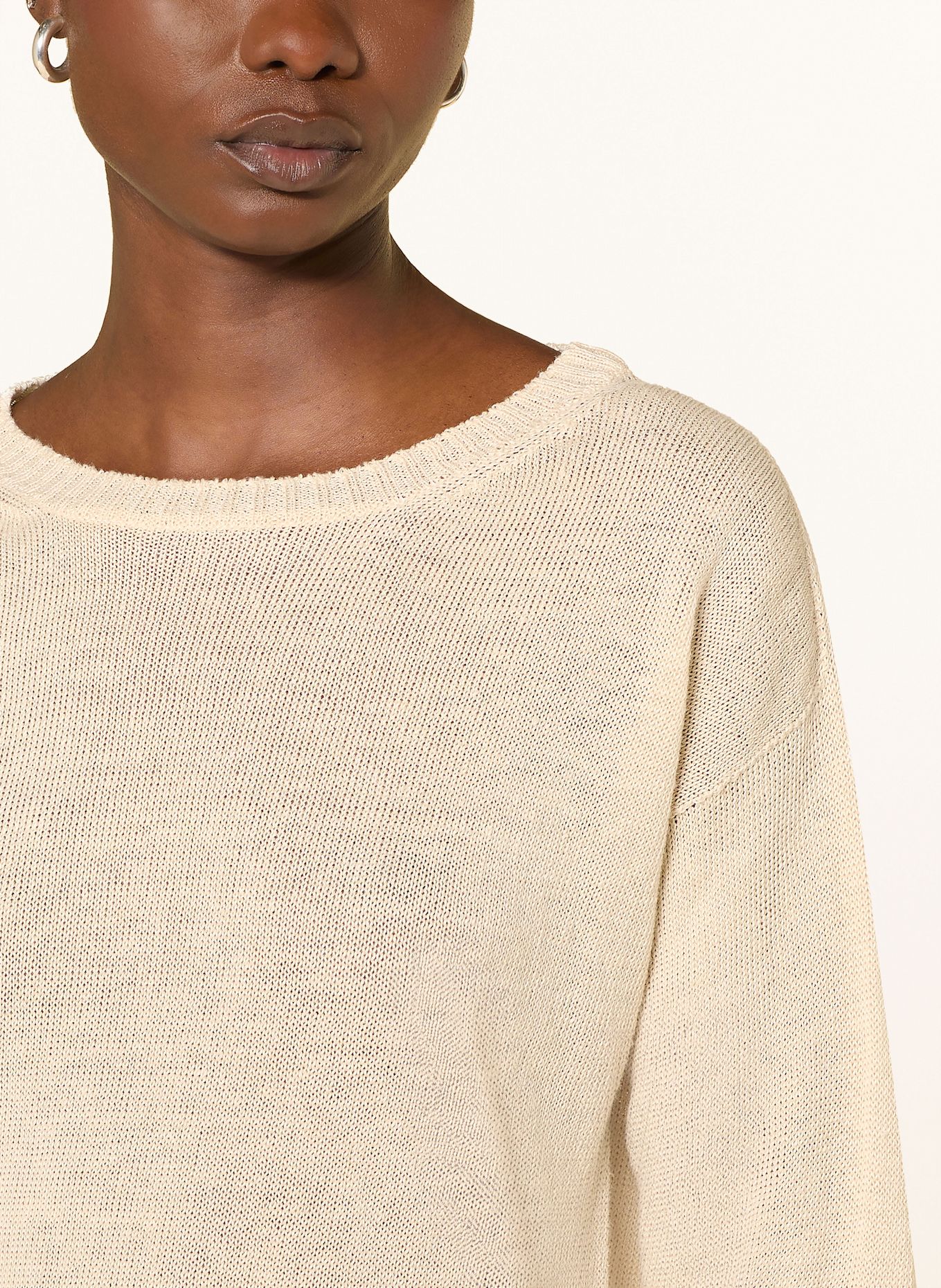 WEEKEND Max Mara Sweter z lnu SELZ z rękawami 3/4: ECRU