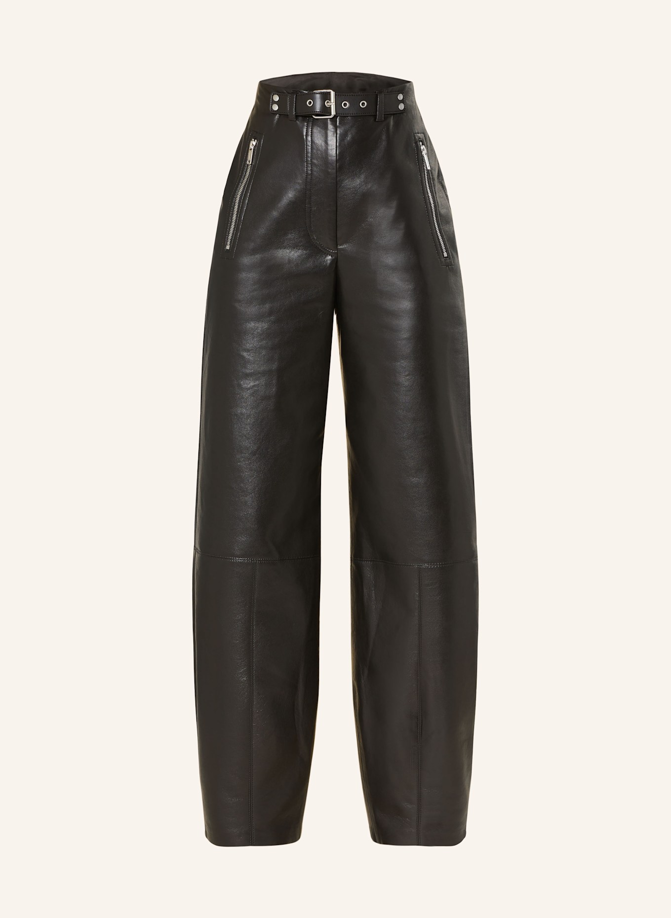 Nanushka Hose JOZEFA in Lederoptik: SCHWARZ