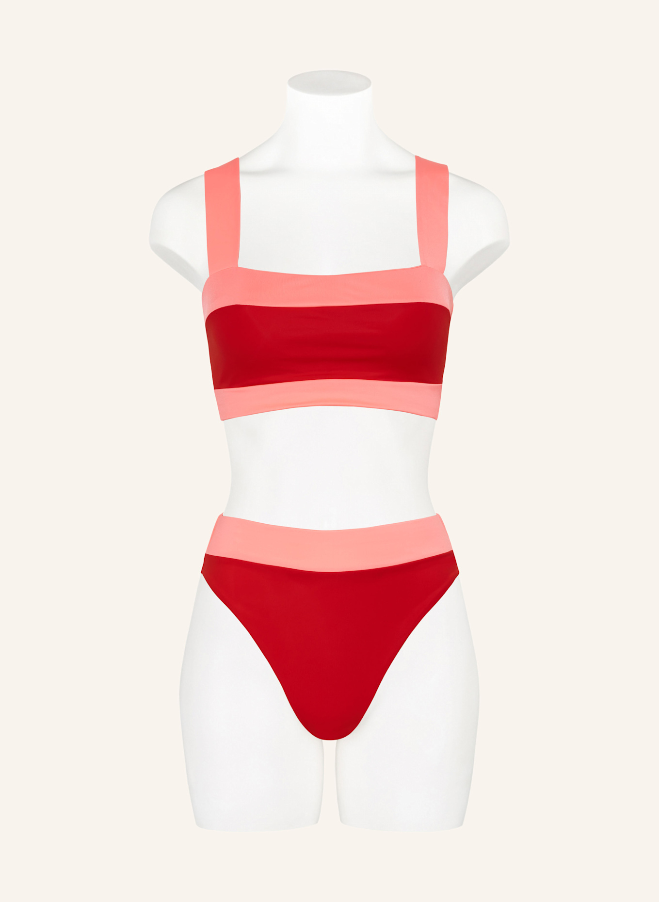 GOLDBERGH High-Waist-Bikini-Hose OCEANE: ROT / NEONPINK