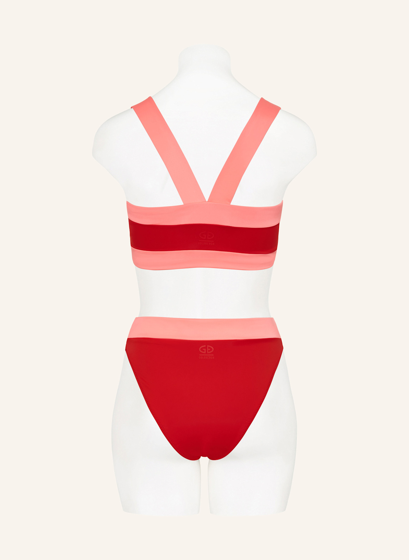 GOLDBERGH High-Waist-Bikini-Hose OCEANE: ROT / NEONPINK