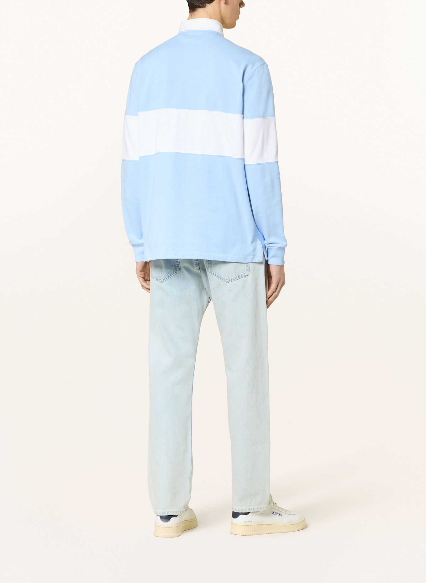 POLO SPORT Rugby shirt: LIGHT BLUE / WHITE