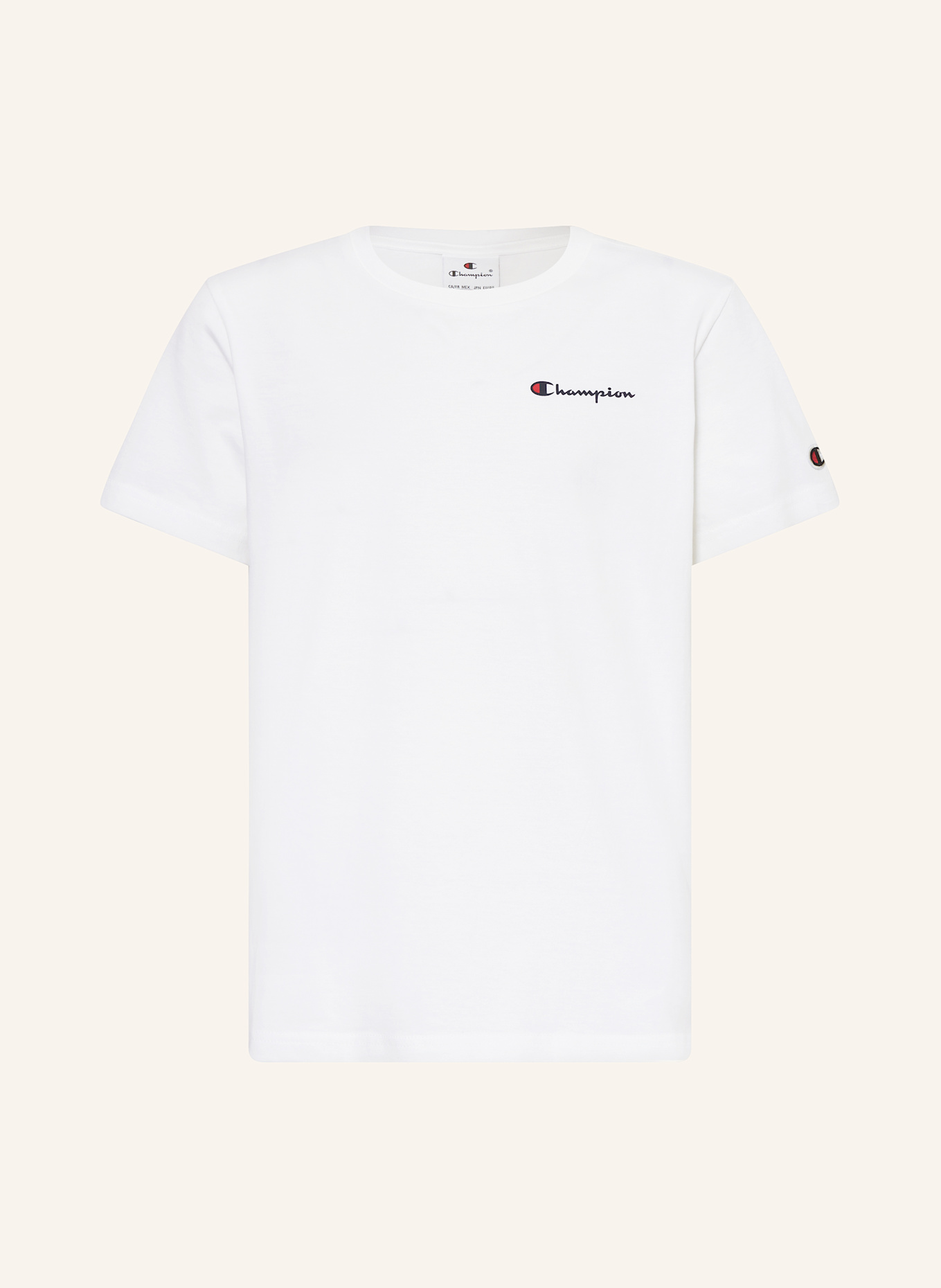 Champion T-Shirt: WEISS