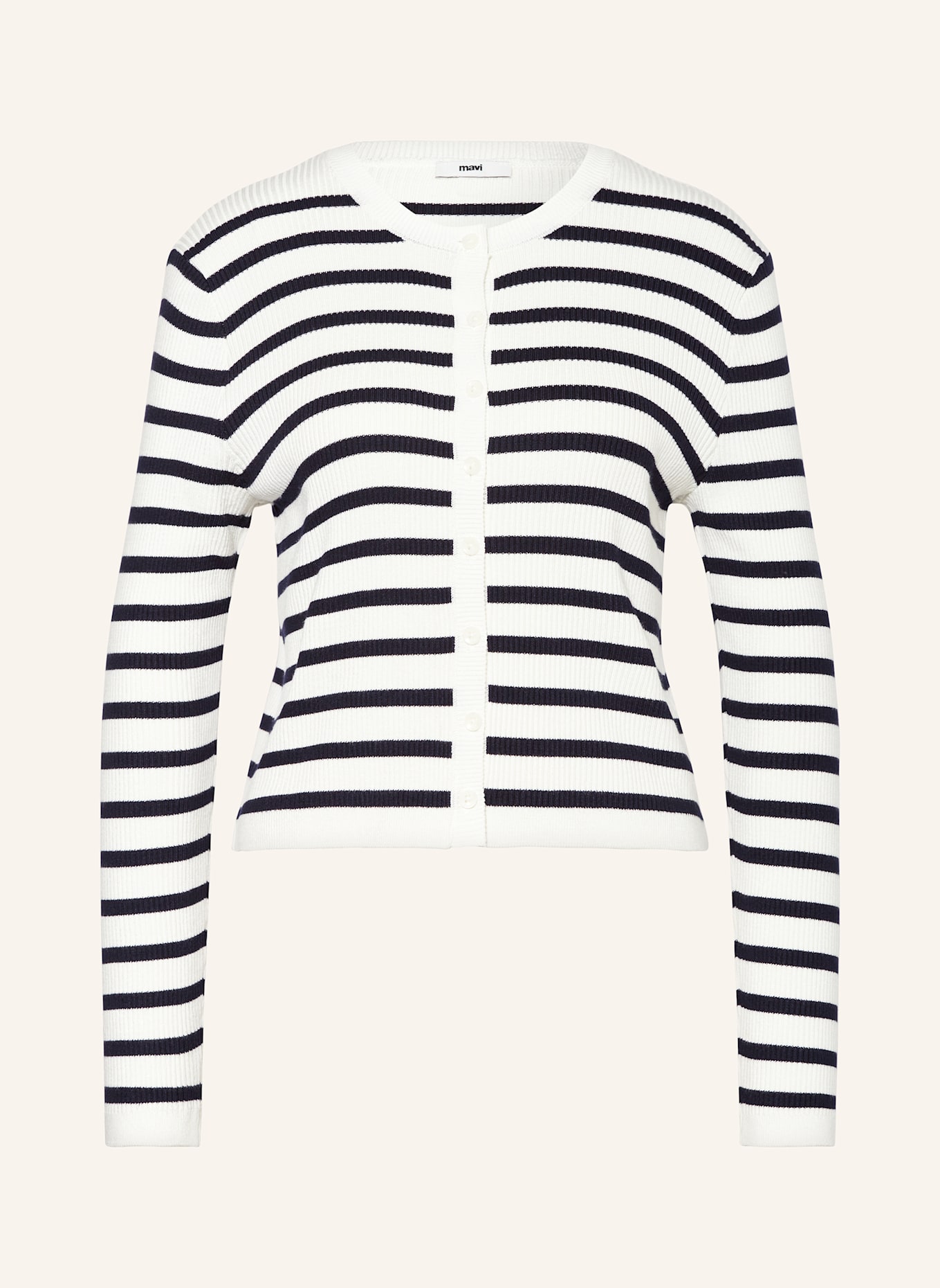 mavi Cardigan: DARK BLUE / WHITE