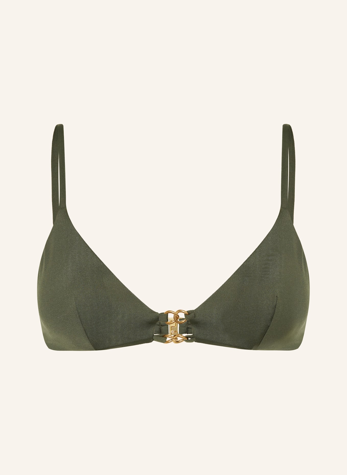 BANANA MOON COUTURE Bralette bikini top AYADA NERUO: KHAKI