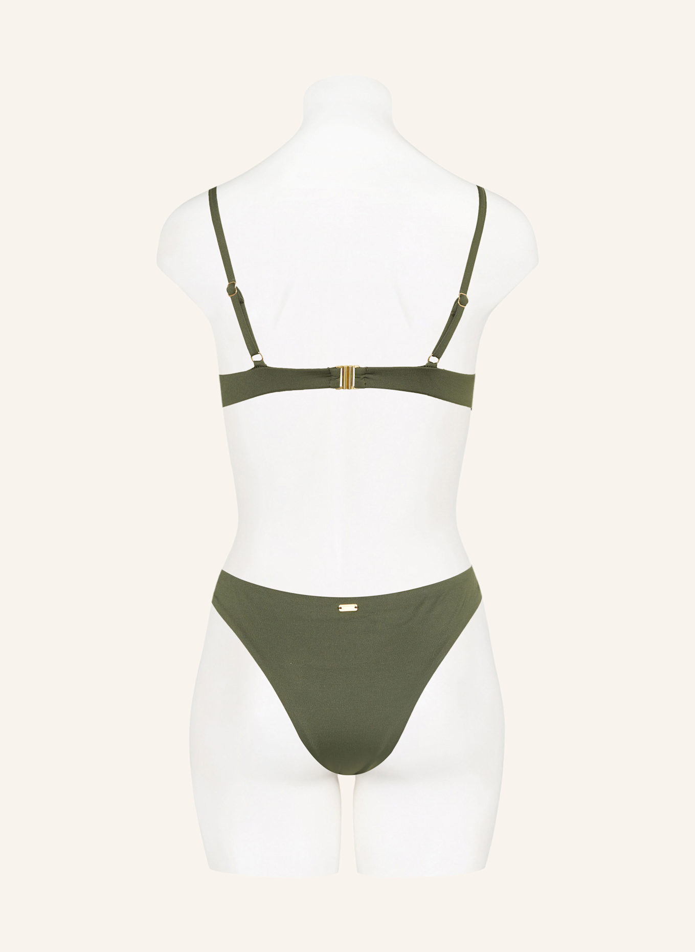 BANANA MOON COUTURE Bralette bikini top AYADA NERUO: KHAKI