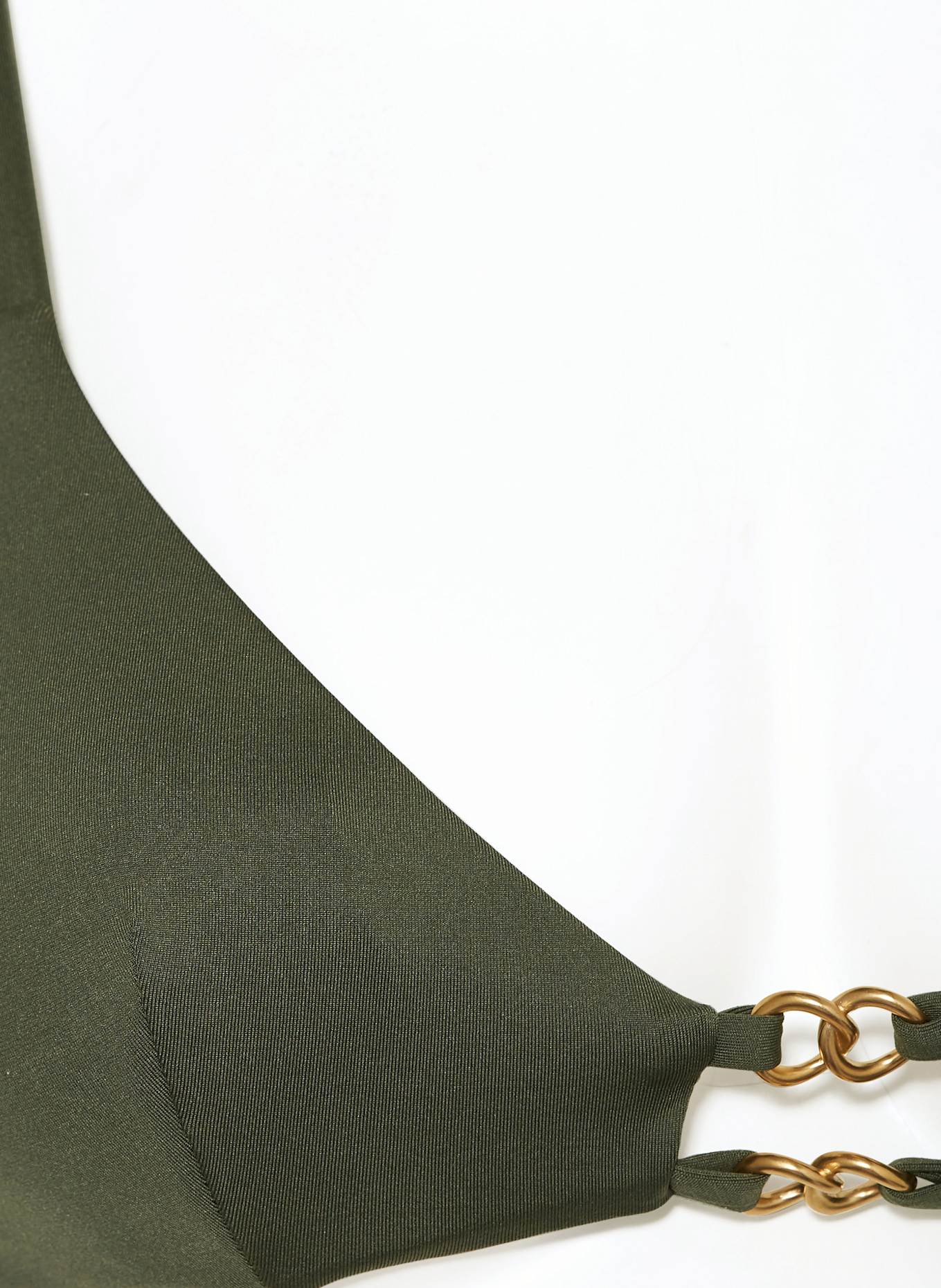 BANANA MOON COUTURE Bralette bikini top AYADA NERUO: KHAKI