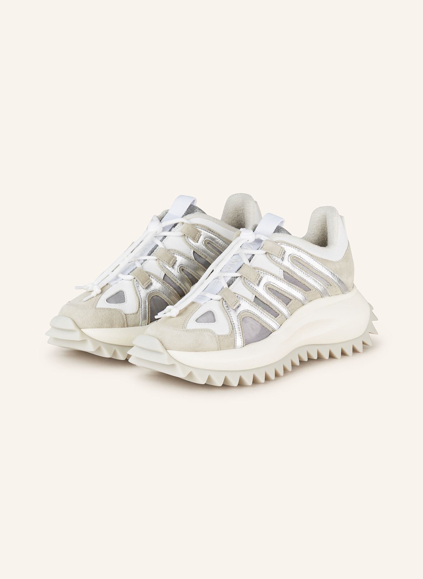 VIC MATIÉ Sneaker: TAUPE/ SILBER/ WEISS