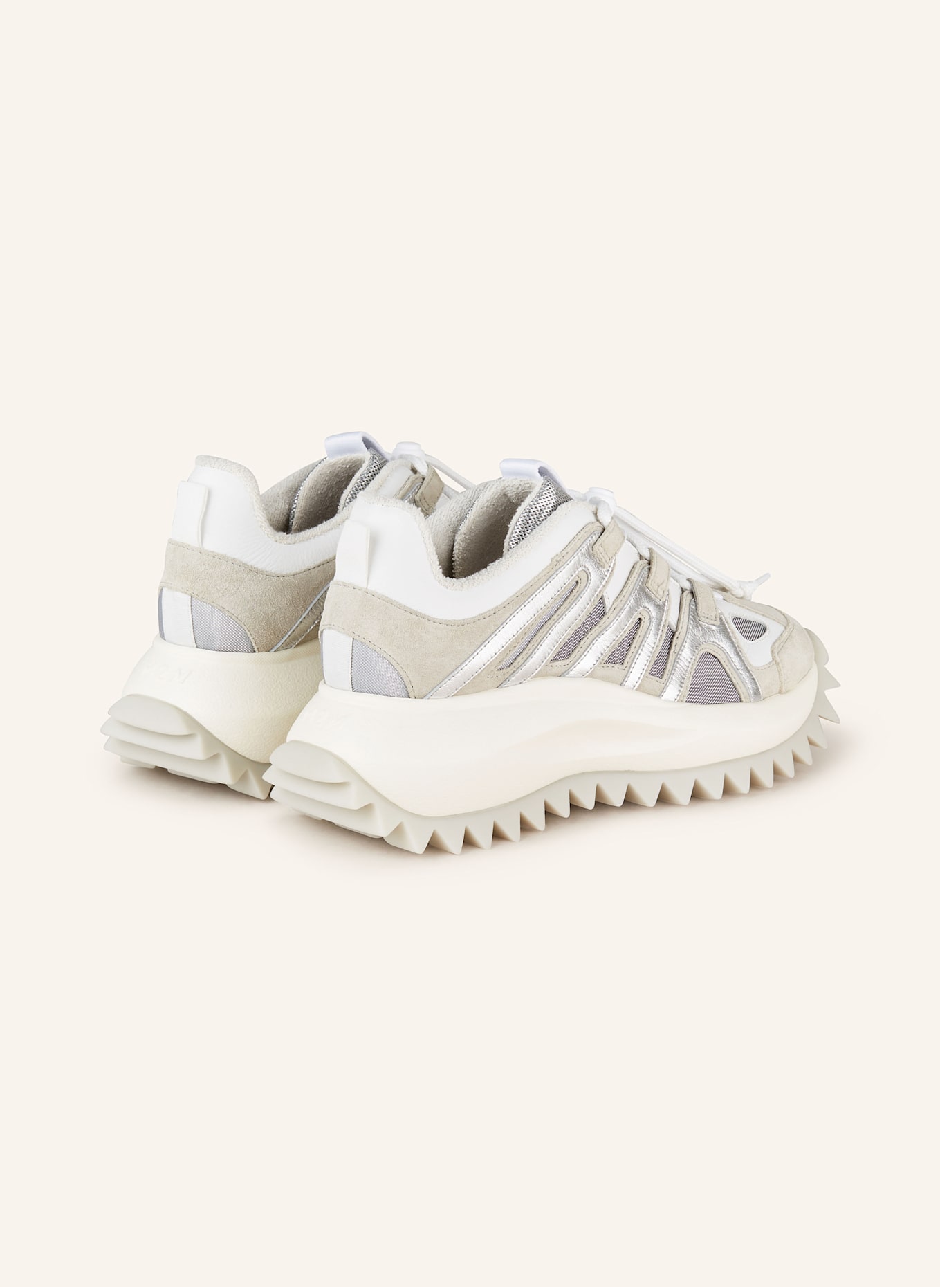 VIC MATIÉ Sneaker: TAUPE/ SILBER/ WEISS