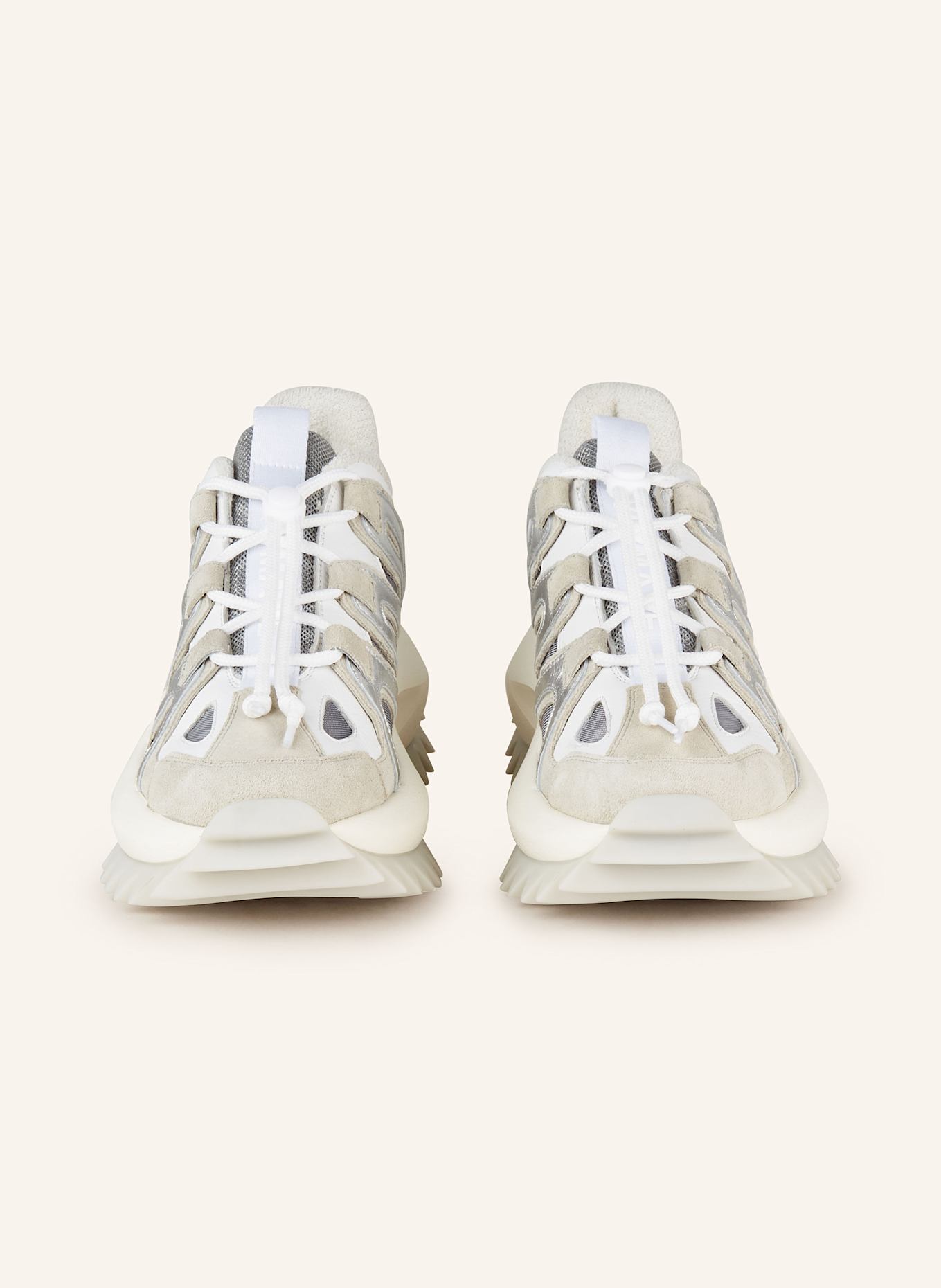 VIC MATIÉ Sneaker: TAUPE/ SILBER/ WEISS