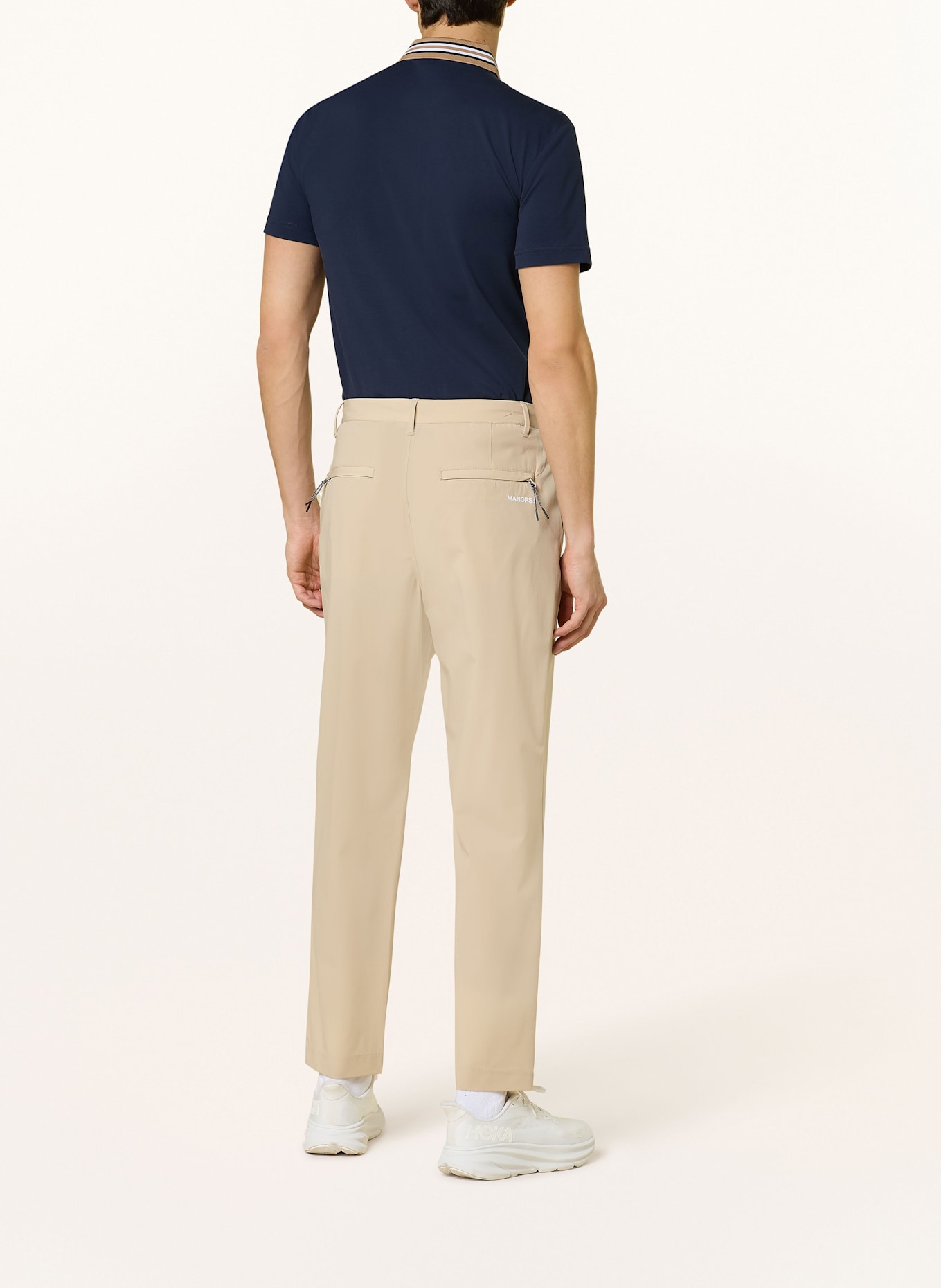 J.LINDEBERG Funktions-Poloshirt: DUNKELBLAU / CAMEL