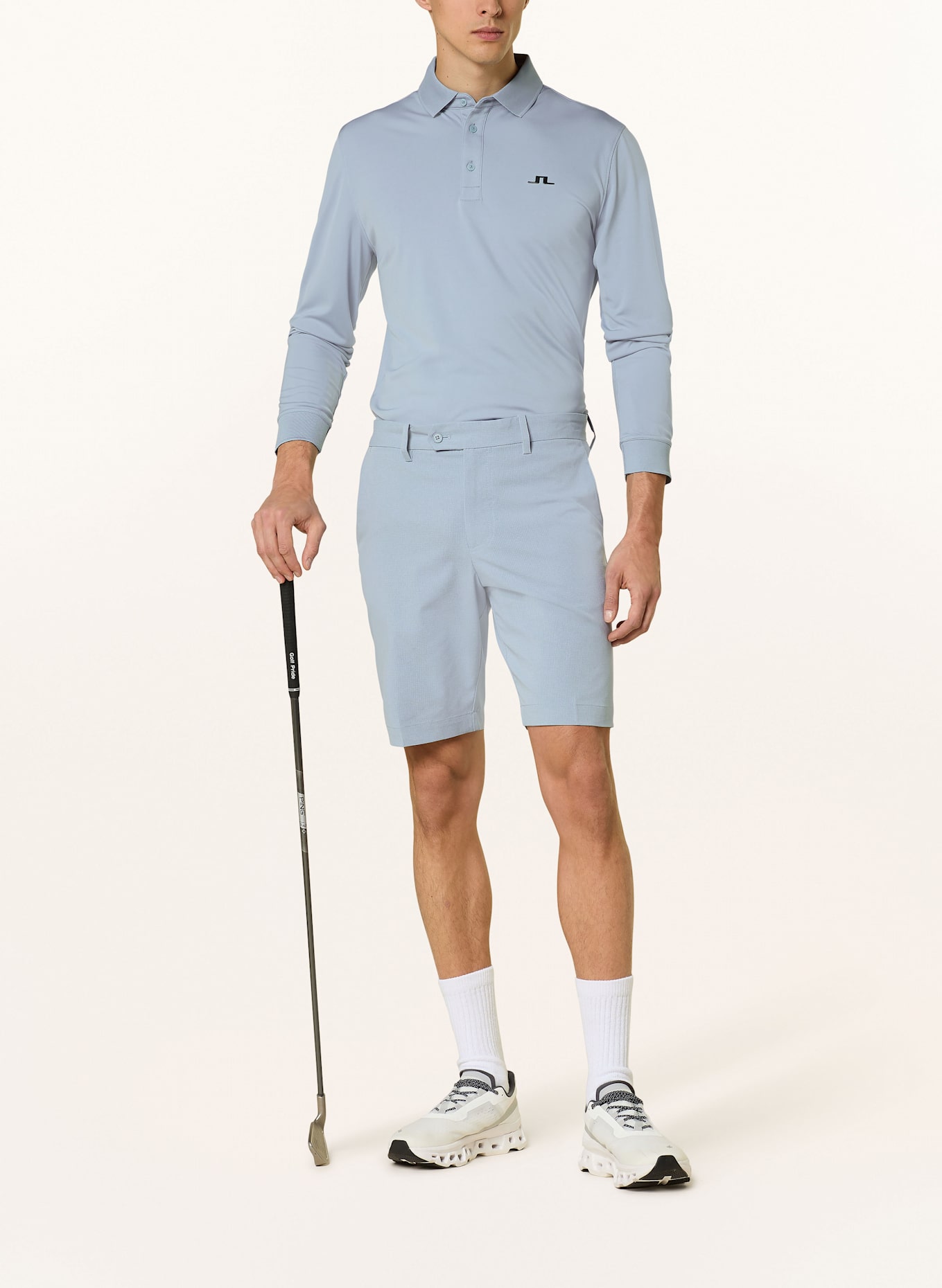 J.LINDEBERG Funktions-Poloshirt: HELLBLAU