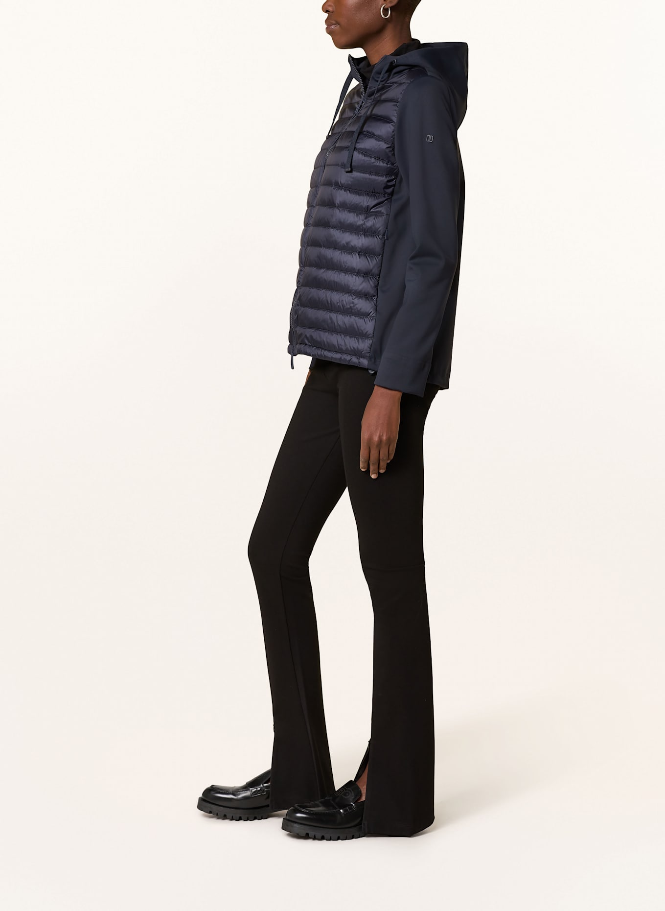 DUNO Daunenjacke ISIDE im Materialmix: DUNKELBLAU