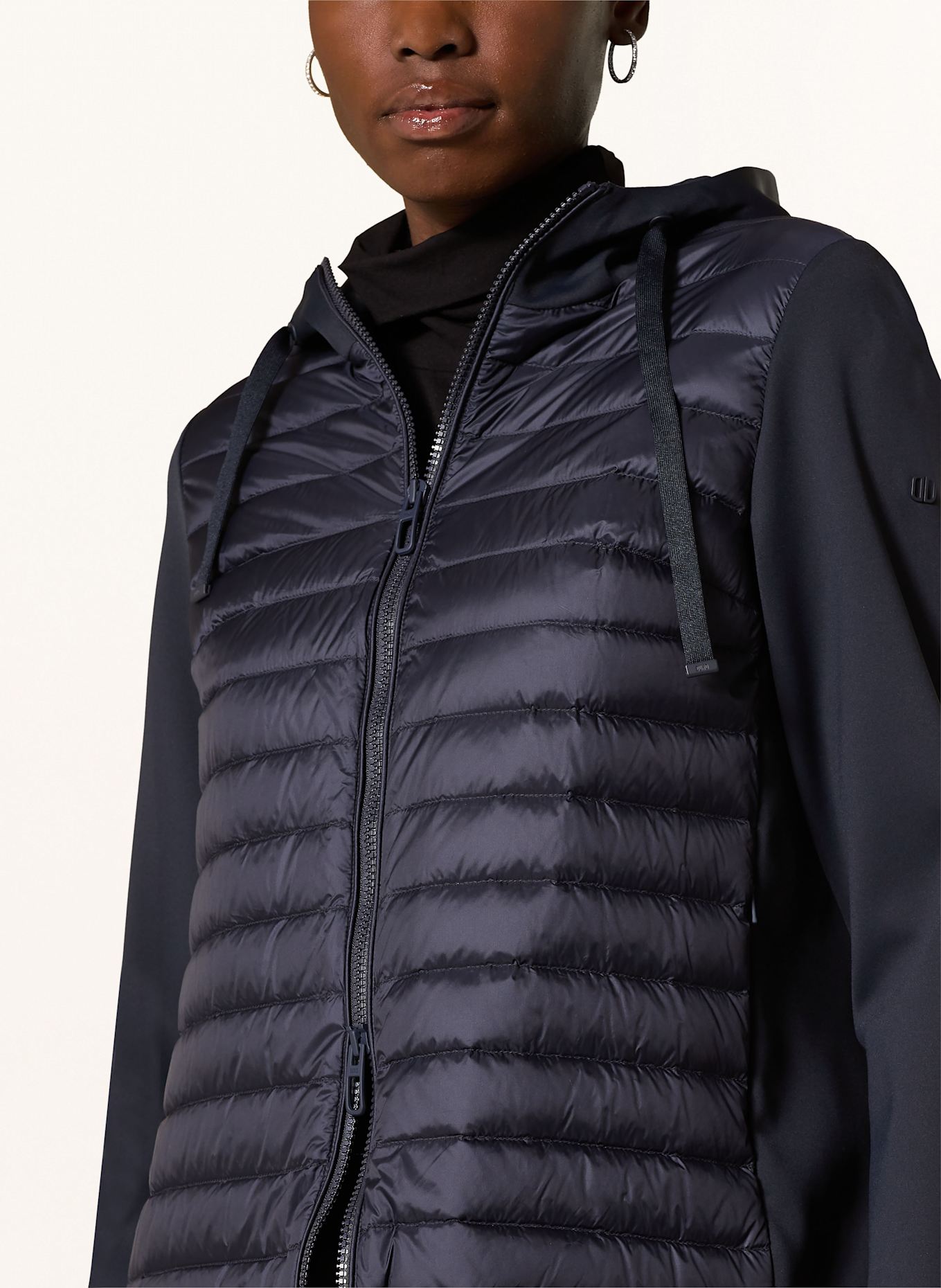 DUNO Daunenjacke ISIDE im Materialmix: DUNKELBLAU