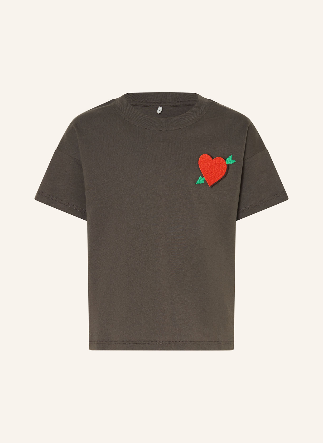 mini rodini T-Shirt: DUNKELGRAU/ ROT