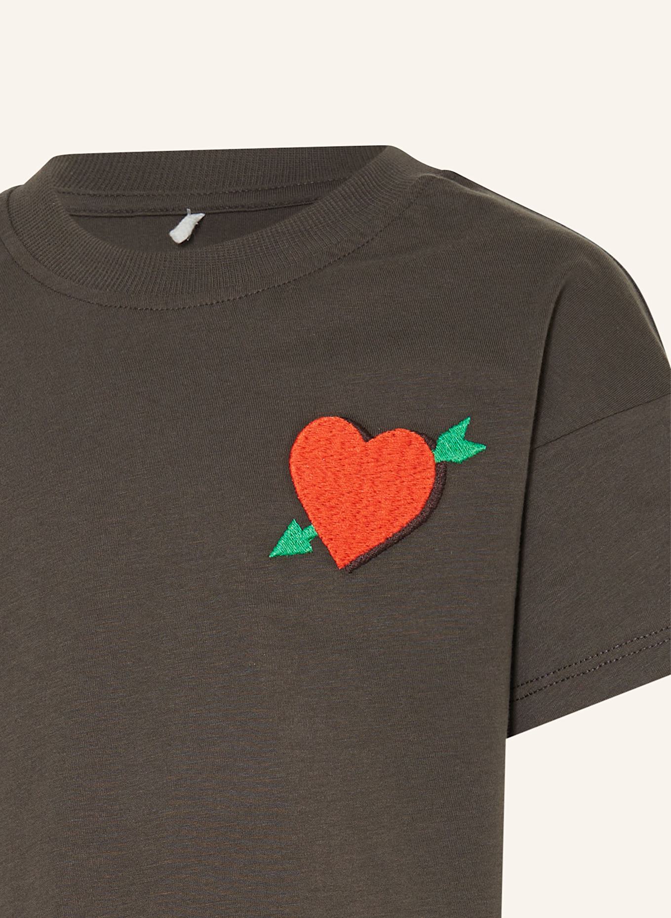 mini rodini T-Shirt: DUNKELGRAU/ ROT