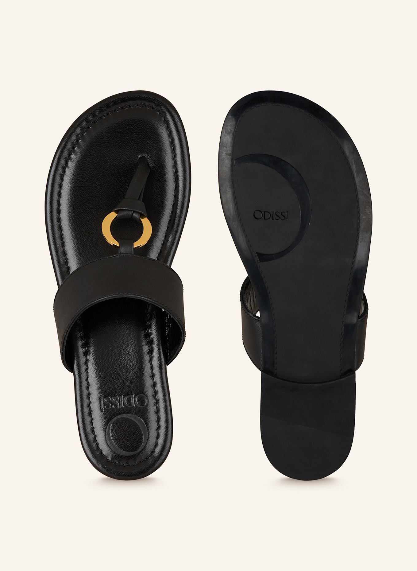 ODISSì OLIVIA flip flops: BLACK