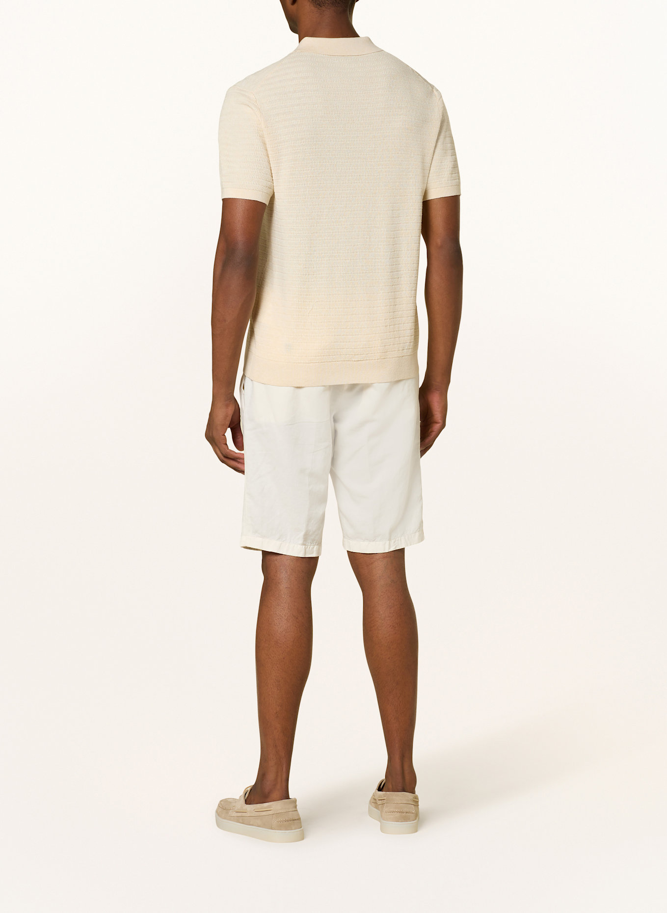 OLYMP SIGNATURE Strick-Poloshirt: ECRU