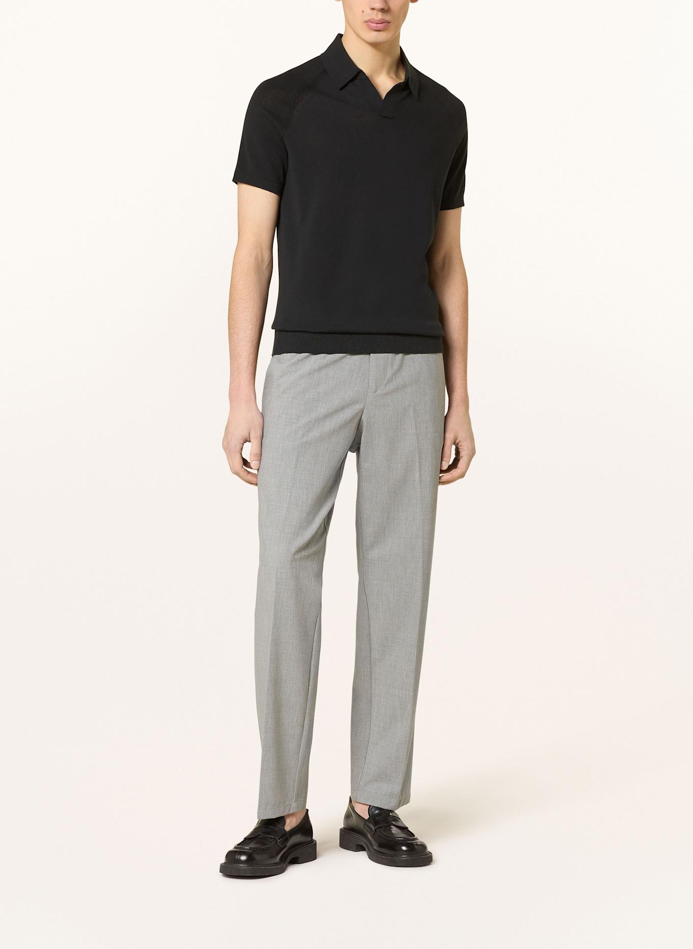 OLYMP SIGNATURE Strick-Poloshirt: SCHWARZ