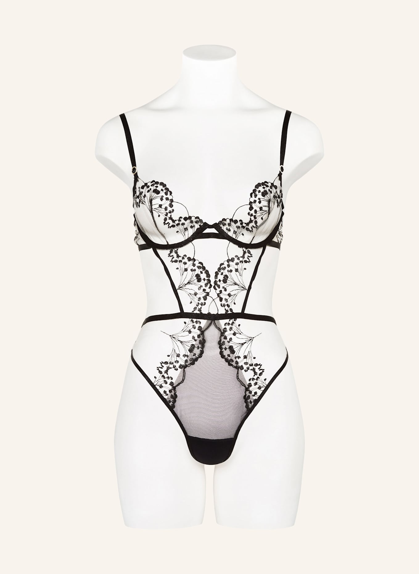 BLUEBELLA MARISA underwire bodysuit: BLACK