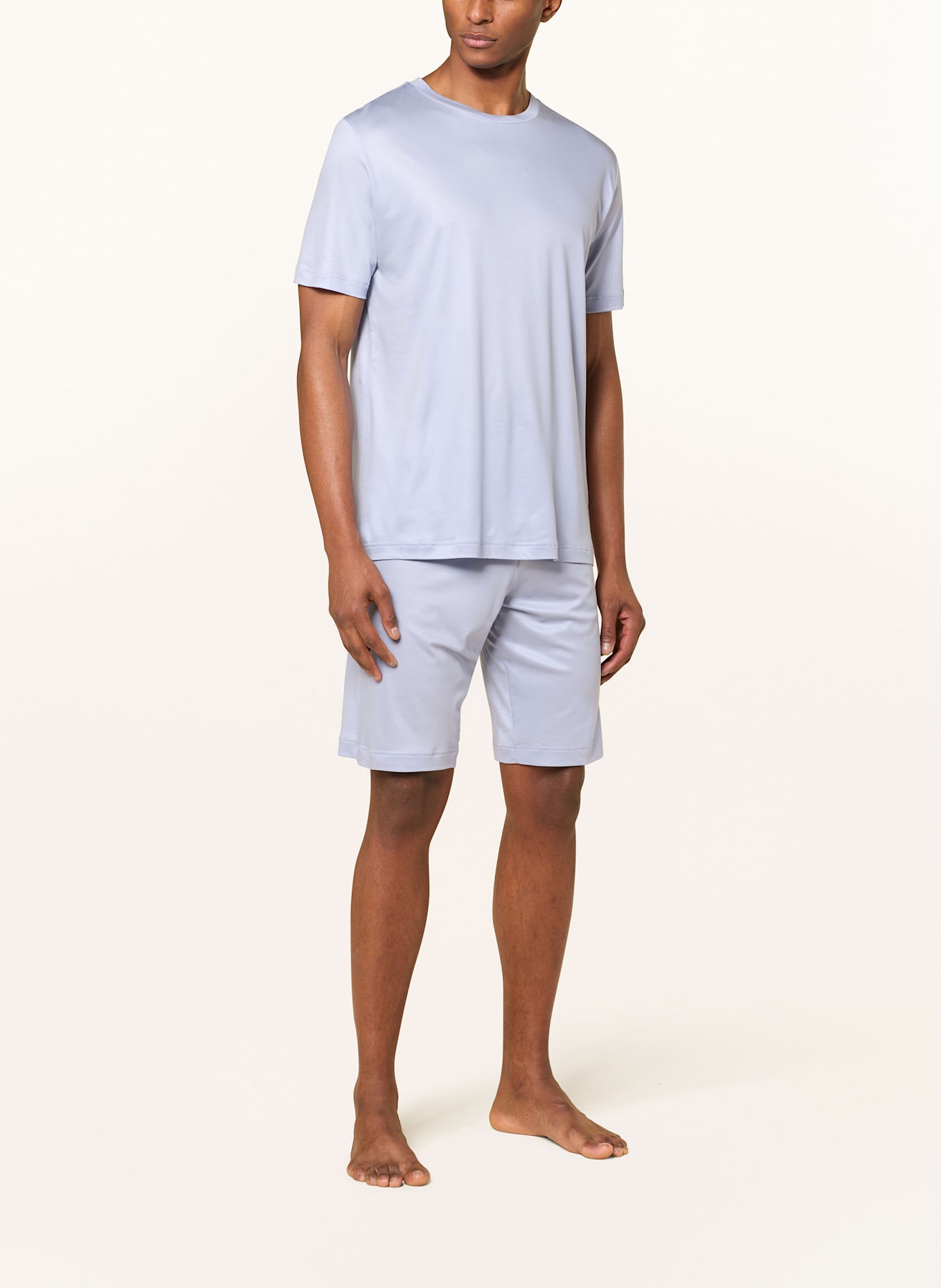 zimmerli Shorty pajamas SUSTAINABLE LUXURY: BLUE GRAY