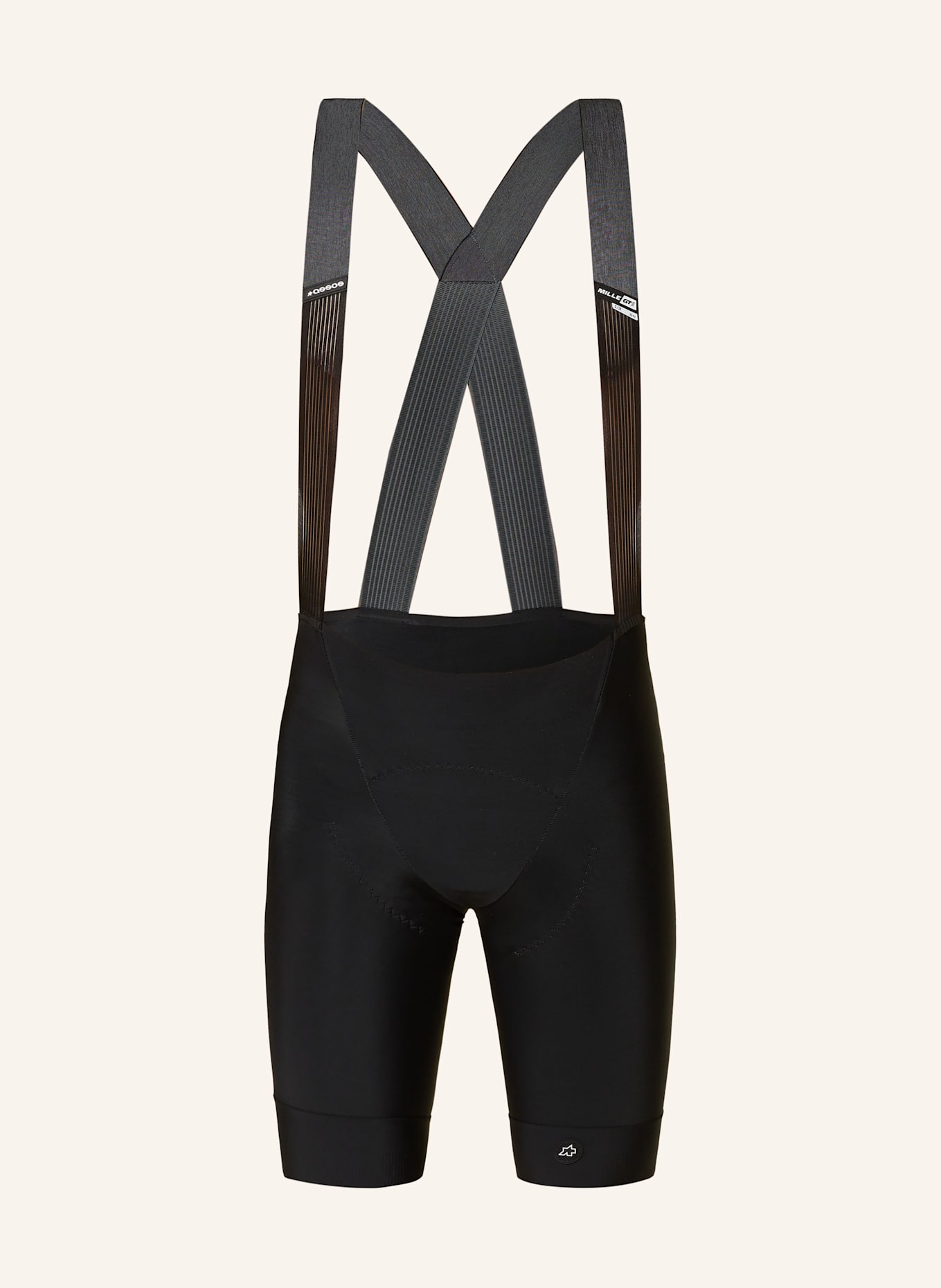 ASSOS MILLE GTS S11 cycling shorts with straps and padded insert: BLACK