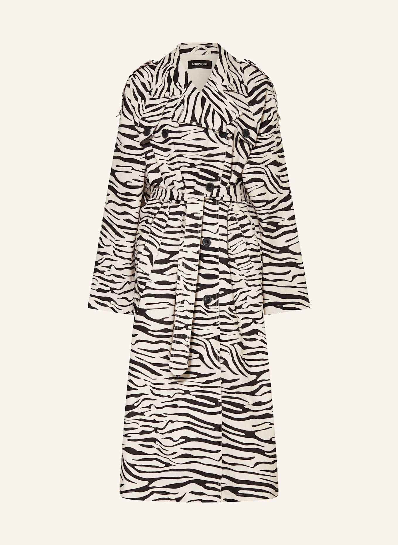 MEOTINE Trenchcoat KIRA: SCHWARZ / CREME