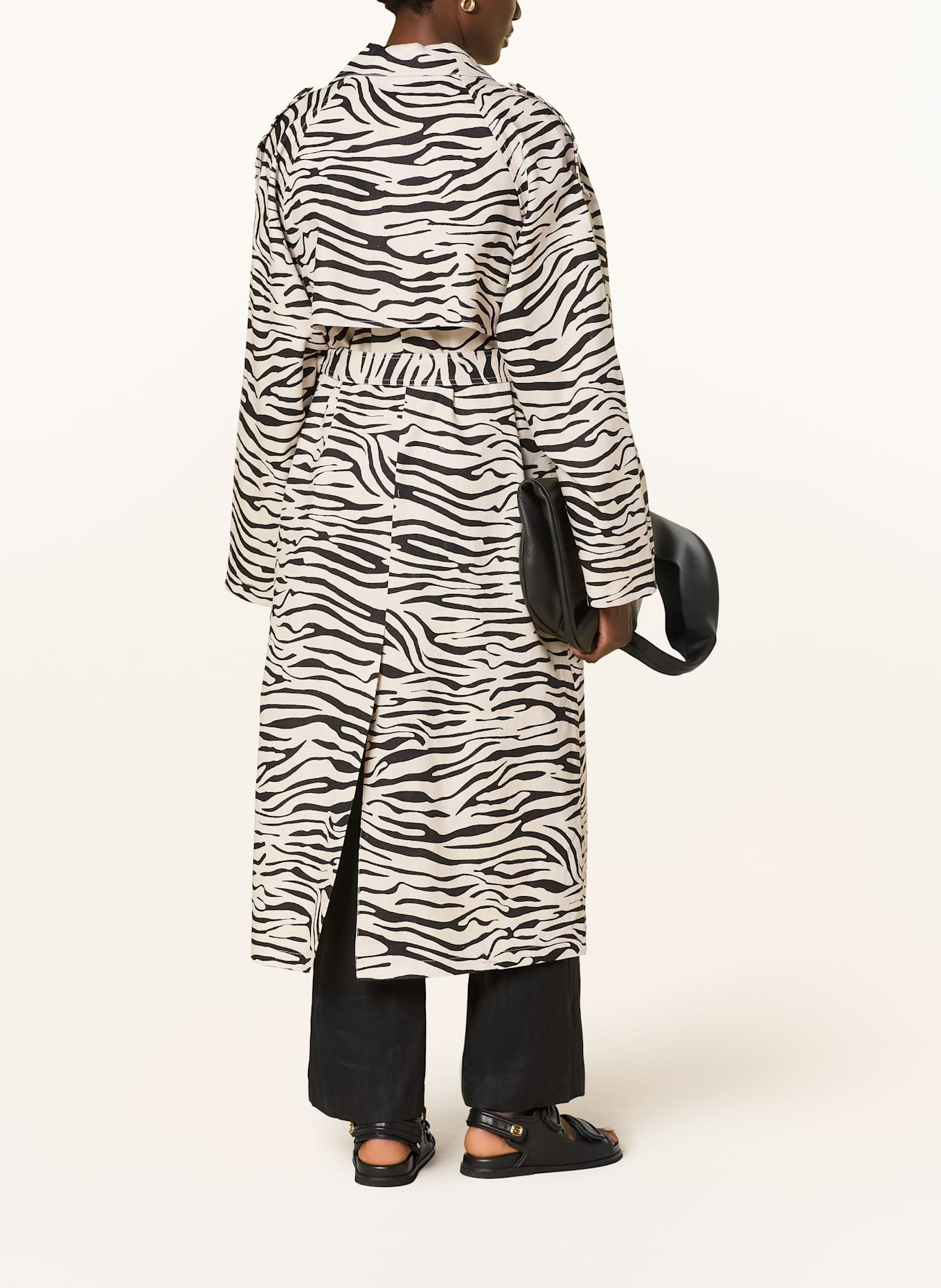 MEOTINE Trenchcoat KIRA: SCHWARZ / CREME