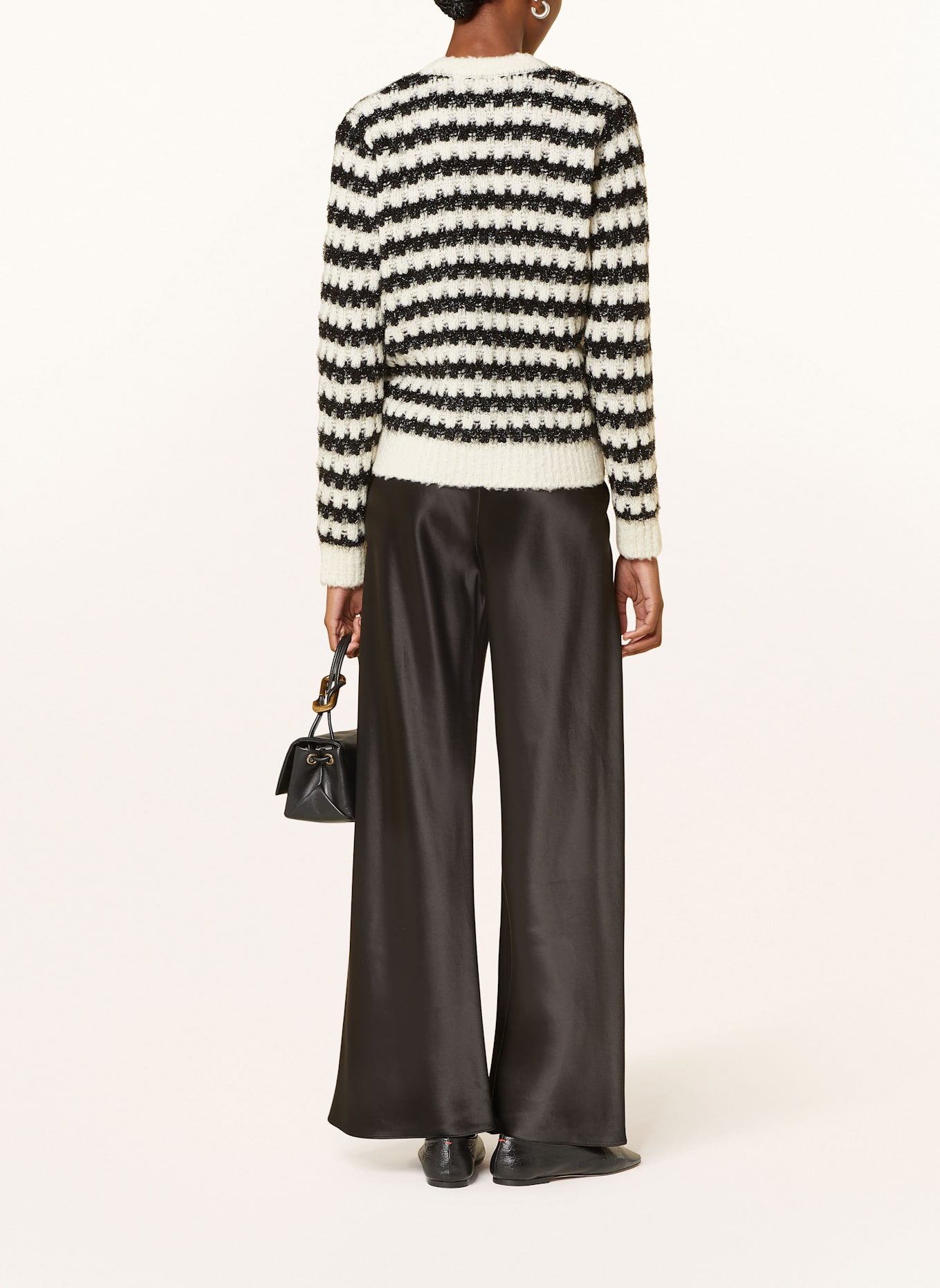 Princess GOES HOLLYWOOD Cardigan with glitter thread: BLACK / WHITE