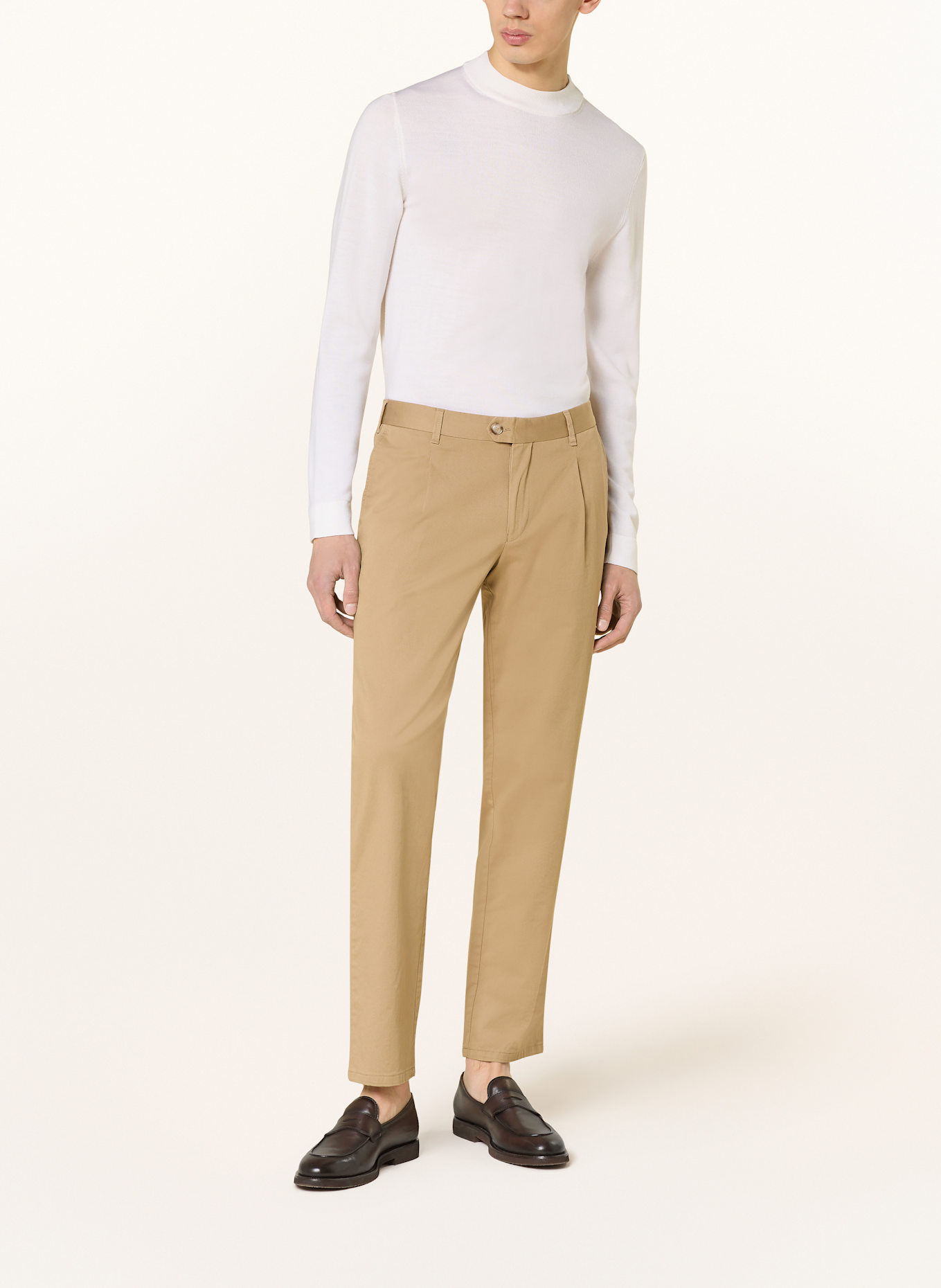 DRESSLER Anzughose Slim Fit: 075 beige