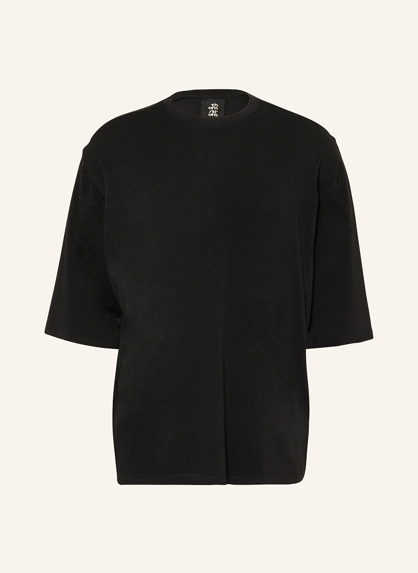 thom/krom Shirt with 3/4 sleeves: BLACK