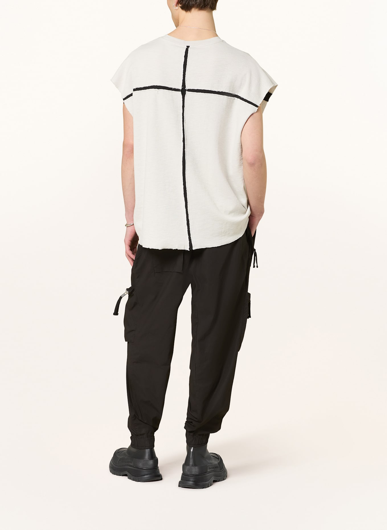 thom/krom Tank top: ECRU / BLACK