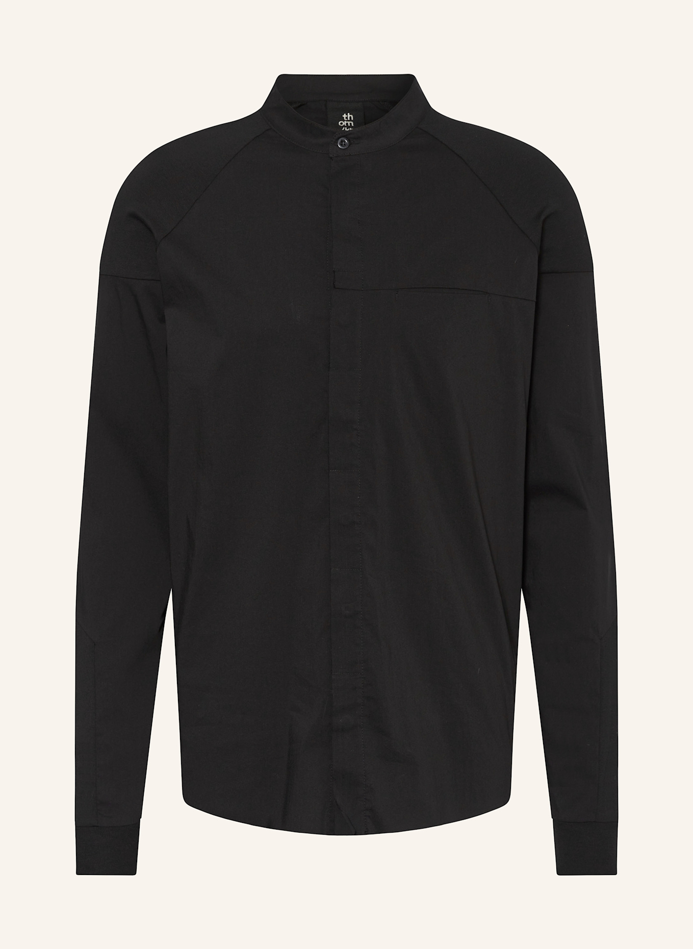 thom/krom Hemd Comfort Fit im Materialmix: SCHWARZ
