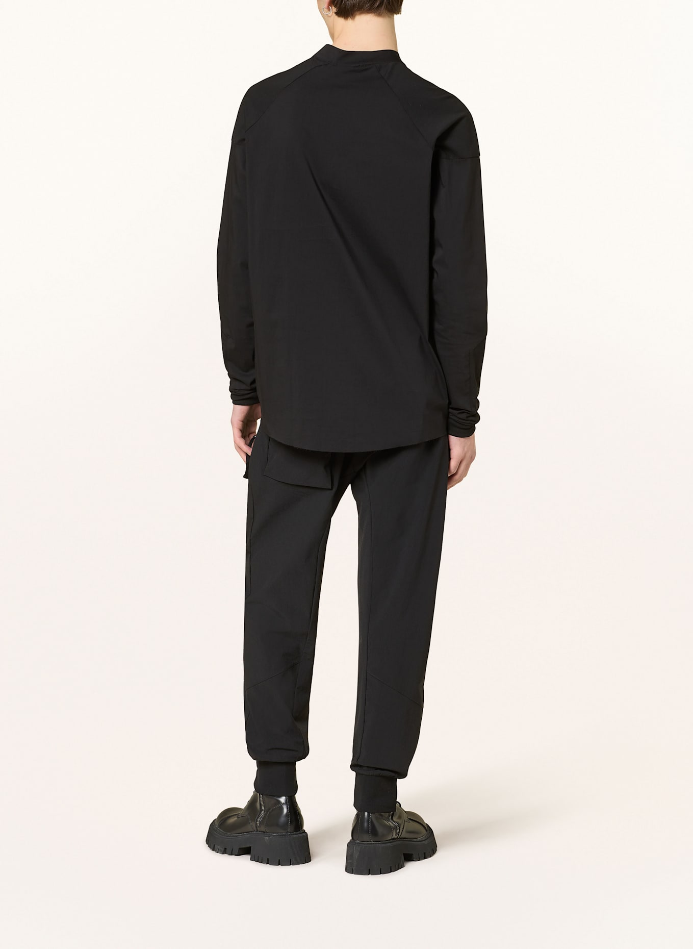 thom/krom Hemd Comfort Fit im Materialmix: SCHWARZ