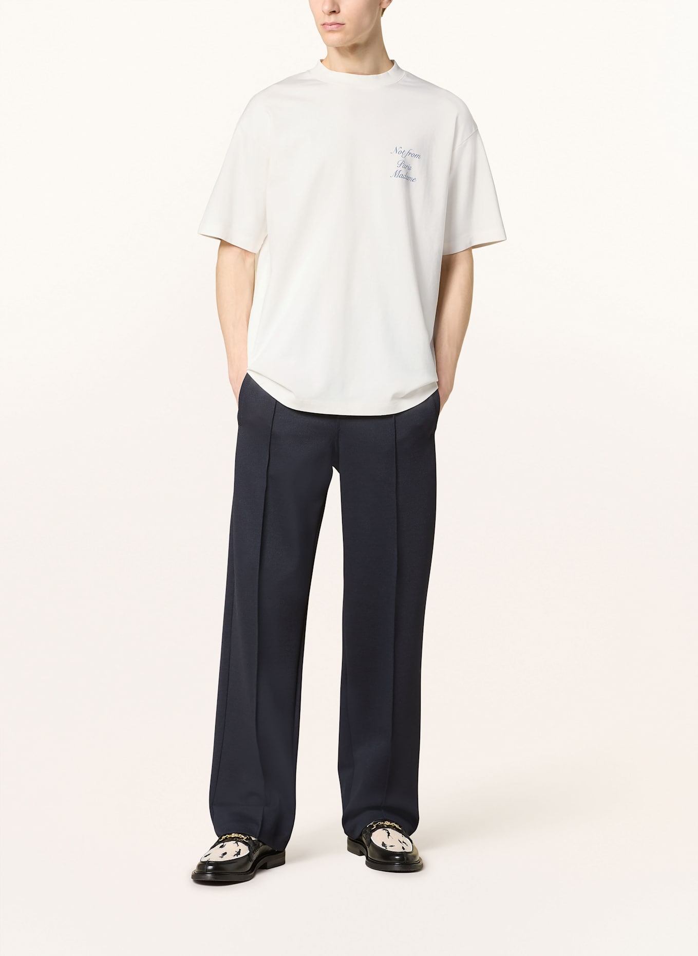 DRÔLE DE MONSIEUR T-Shirt SLOGAN CURSIVE: ECRU