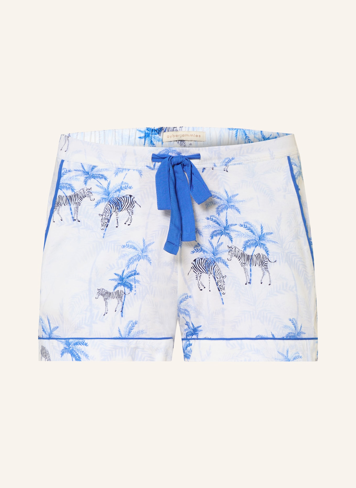 cyberjammies Schlafshorts LYLA, Farbe: WEISS/ BLAU/ HELLLILA (Bild 1)