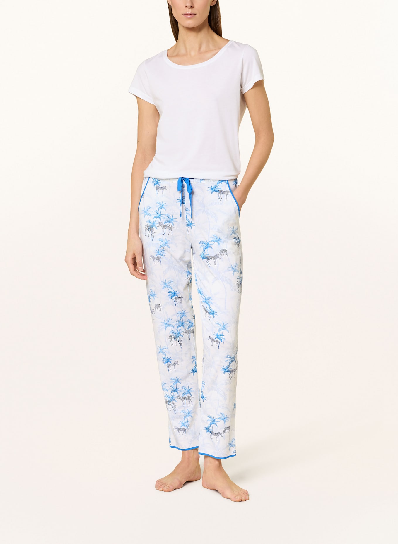 cyberjammies Schlafhose LYLA, Farbe: WEISS/ BLAU/ HELLLILA (Bild 2)